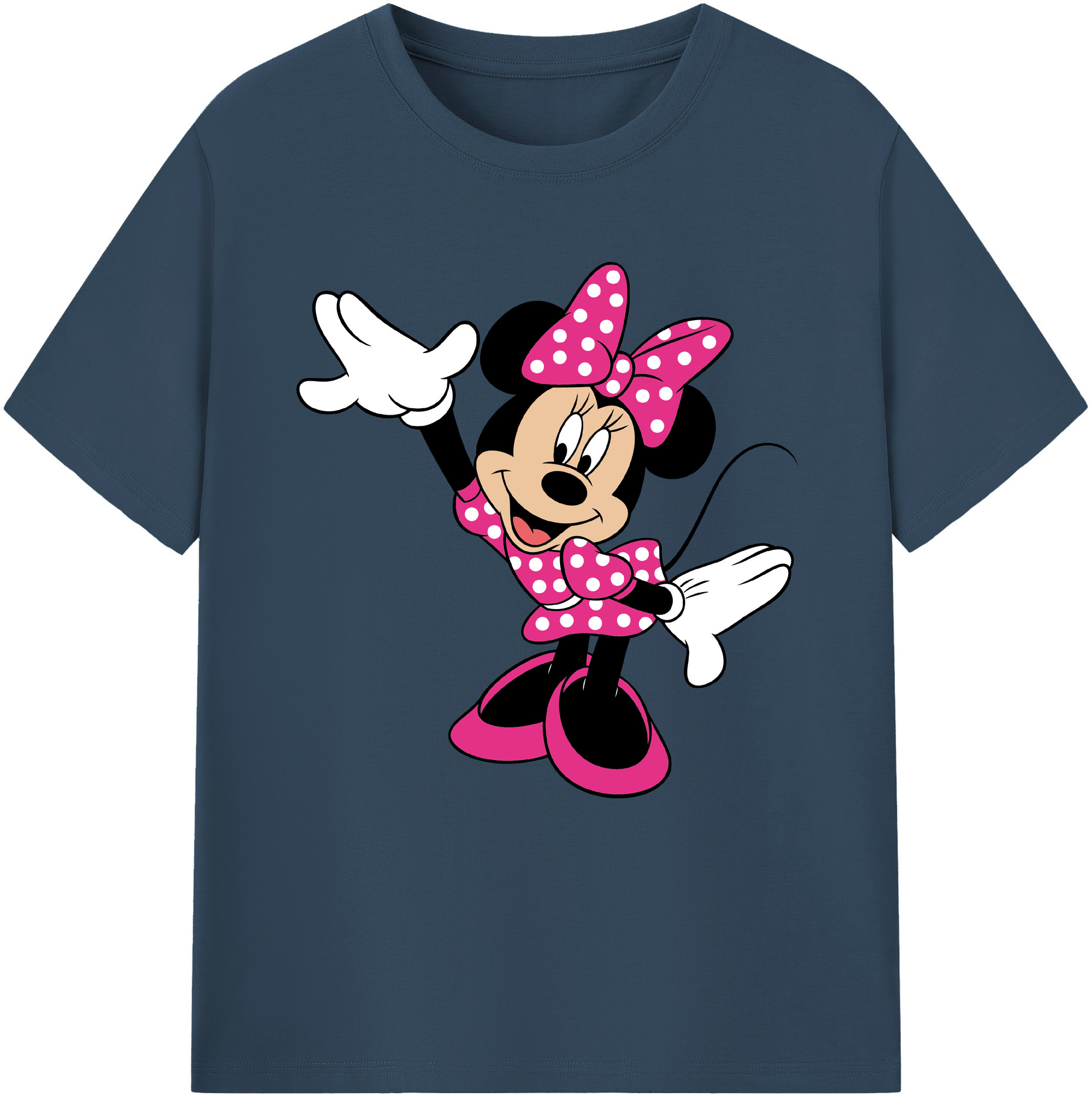 （画像用） ミッキーマウス Mickey Mouse レディースカジュアルプリントTシャツ（綿100％）