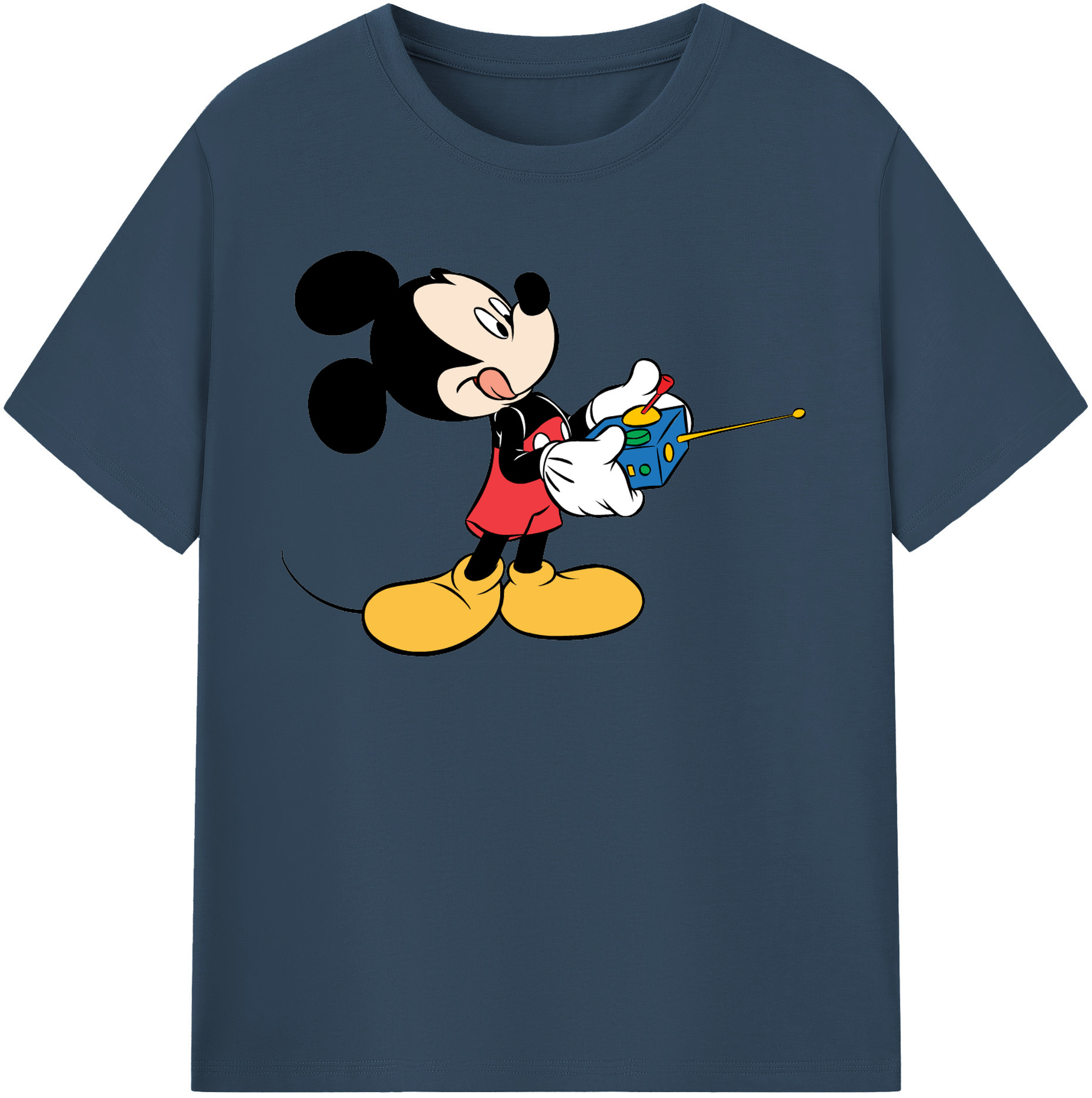 （画像用） ミッキーマウス Mickey Mouse レディースカジュアルプリントTシャツ（綿100％）