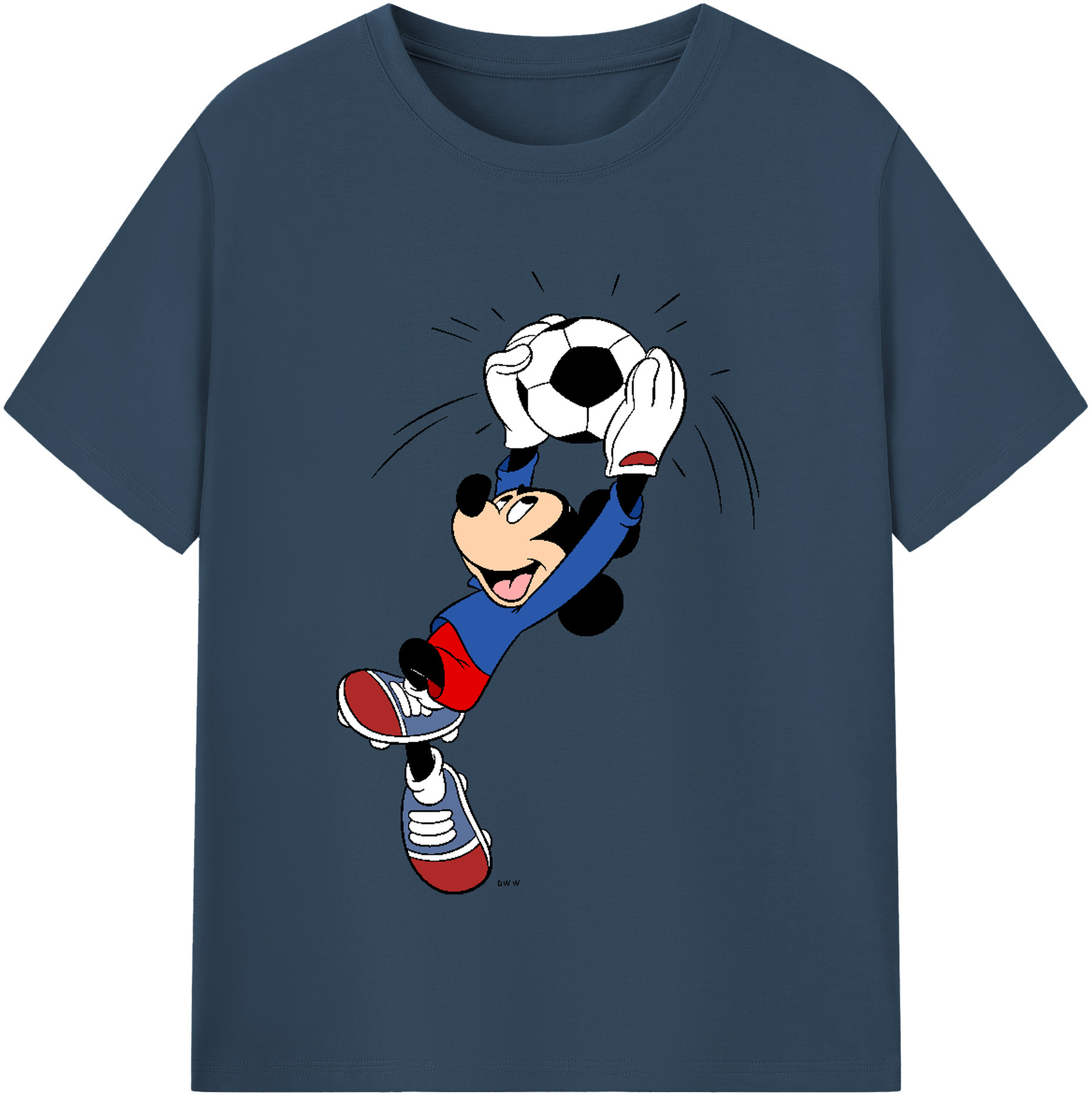 （画像用） ミッキーマウス Mickey Mouse レディースカジュアルプリントTシャツ（綿100％）