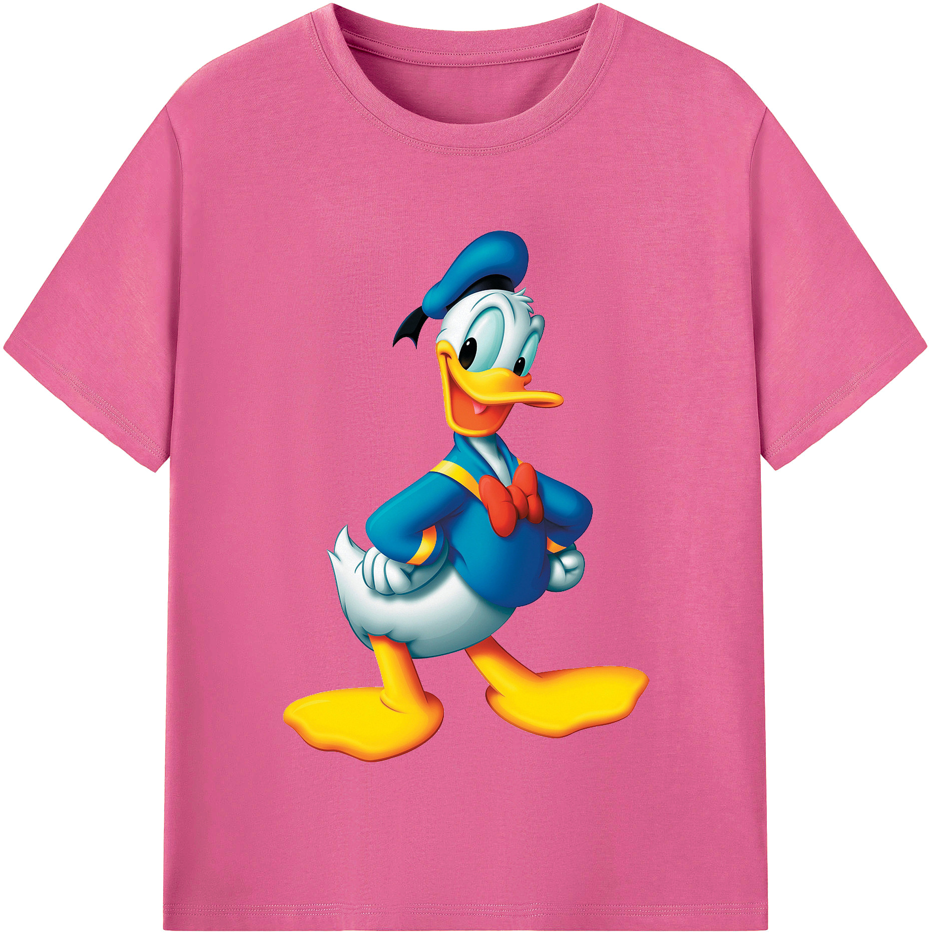 （画像用） ミッキーマウス Mickey Mouse レディースカジュアルプリントTシャツ（綿100％）
