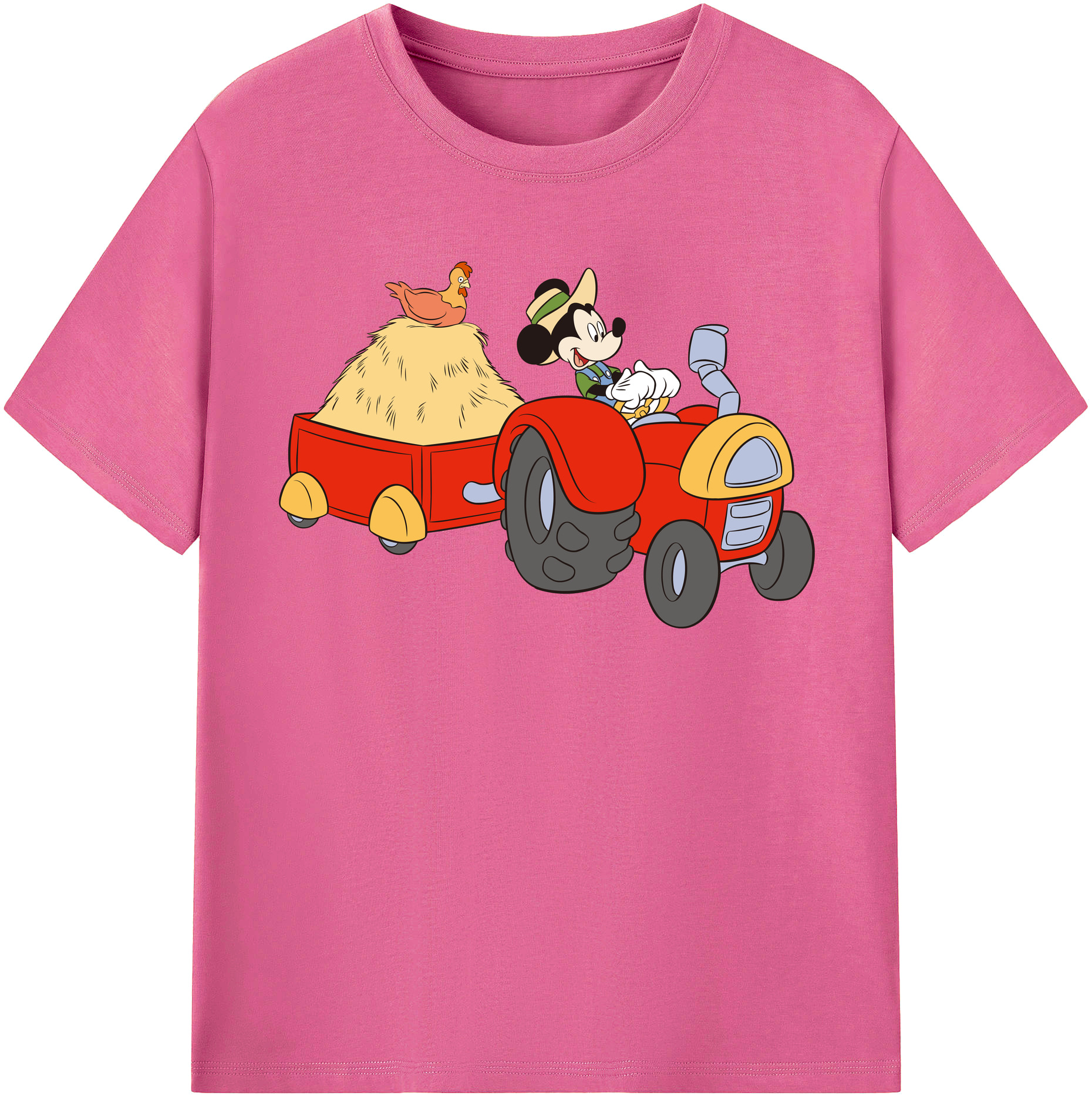 （画像用） ミッキーマウス Mickey Mouse レディースカジュアルプリントTシャツ（綿100％）