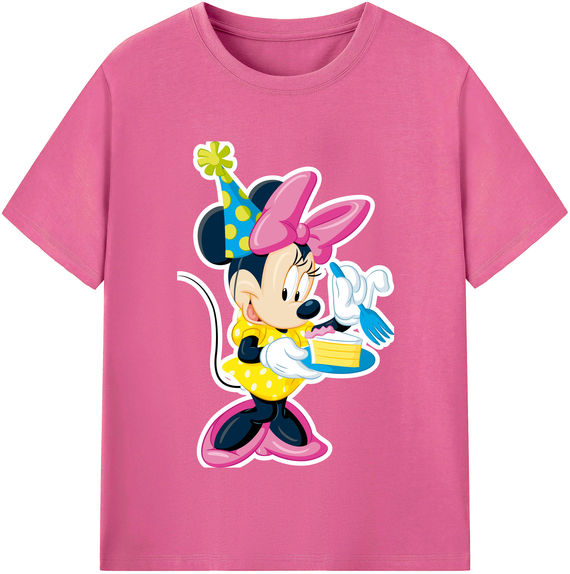 （画像用） ミッキーマウス Mickey Mouse レディースカジュアルプリントTシャツ（綿100％）
