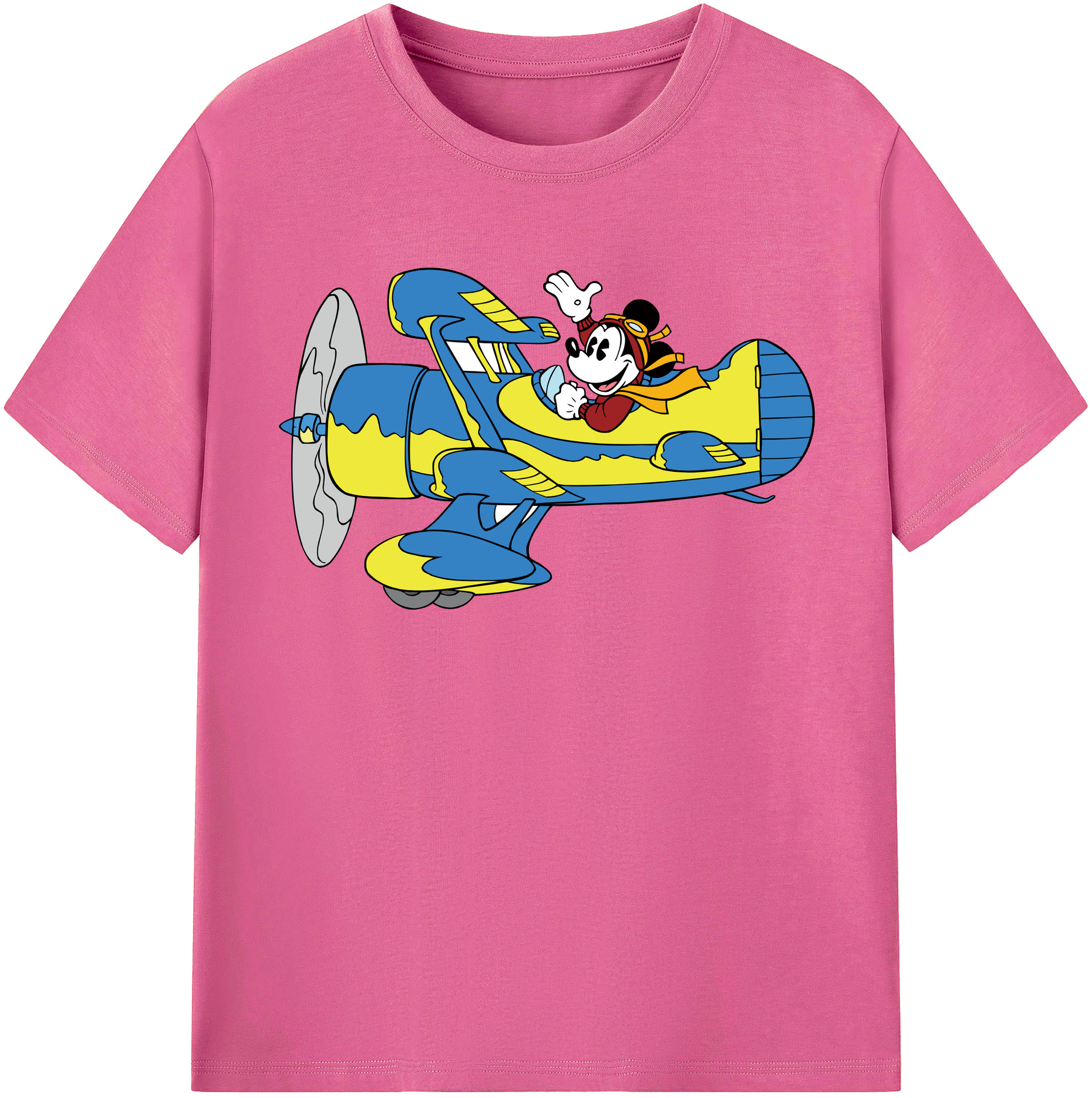 （画像用） ミッキーマウス Mickey Mouse レディースカジュアルプリントTシャツ（綿100％）