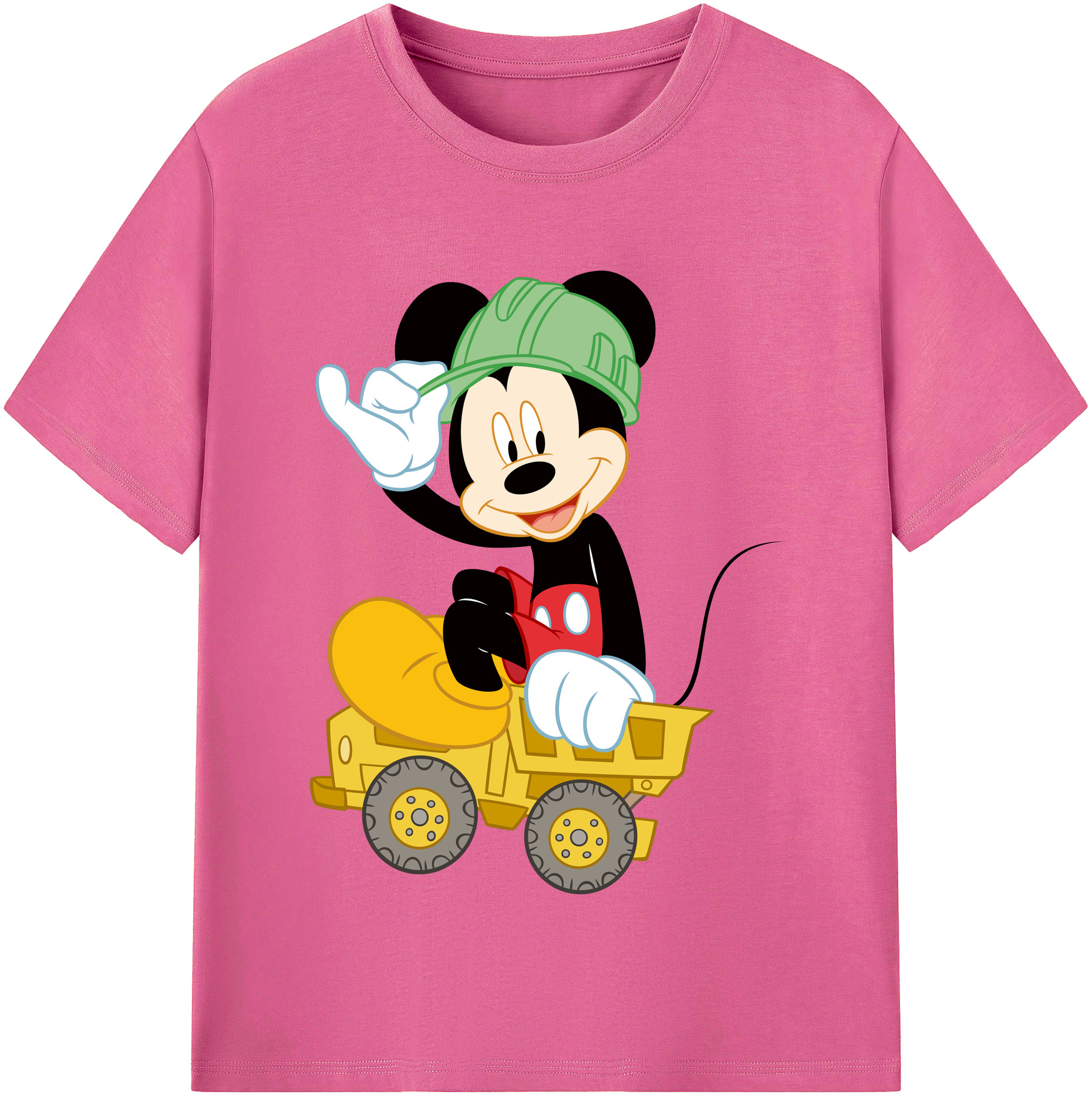 （画像用） ミッキーマウス Mickey Mouse レディースカジュアルプリントTシャツ（綿100％）