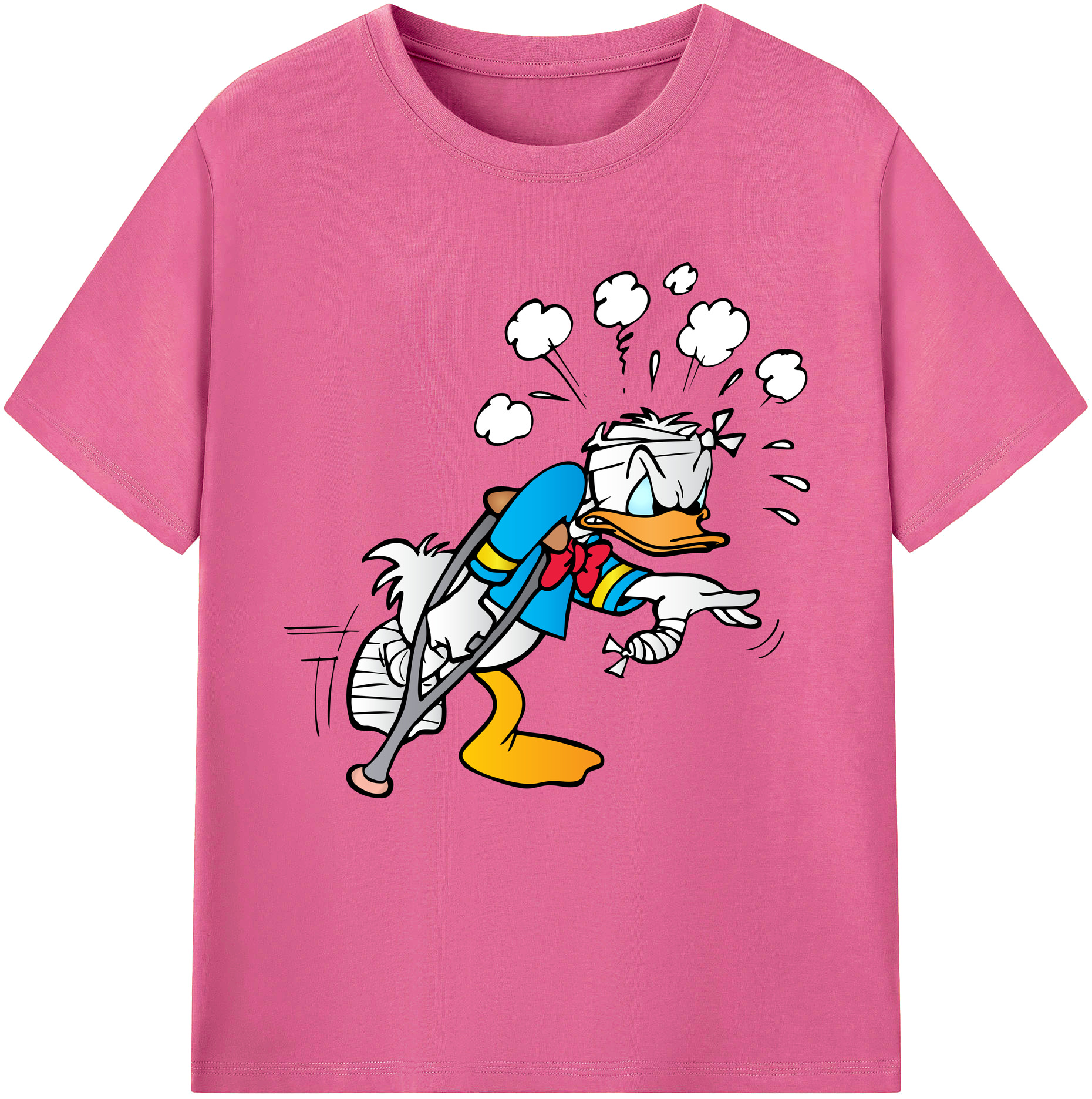 （画像用） ミッキーマウス Mickey Mouse レディースカジュアルプリントTシャツ（綿100％）