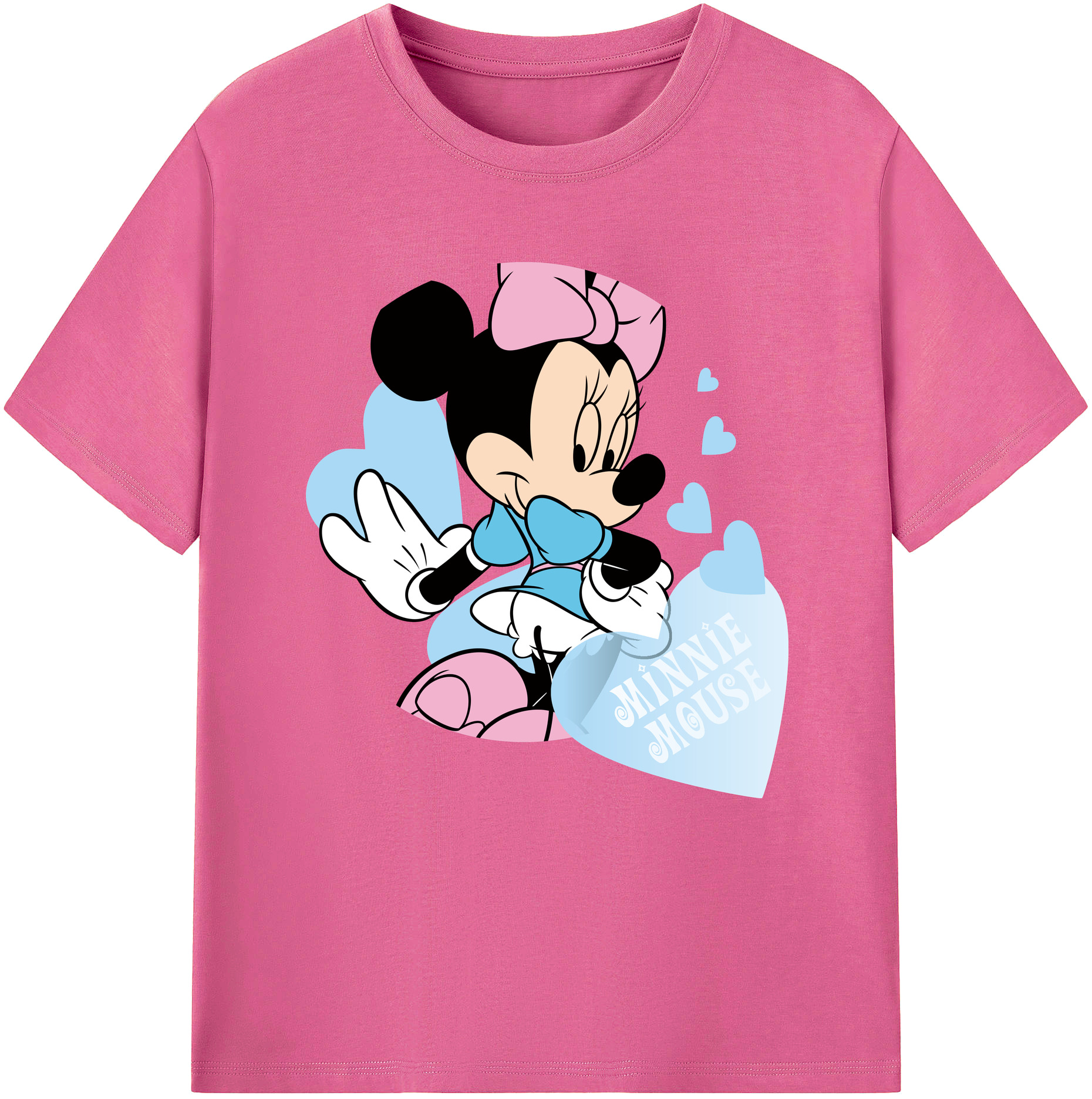 （画像用） ミッキーマウス Mickey Mouse レディースカジュアルプリントTシャツ（綿100％）