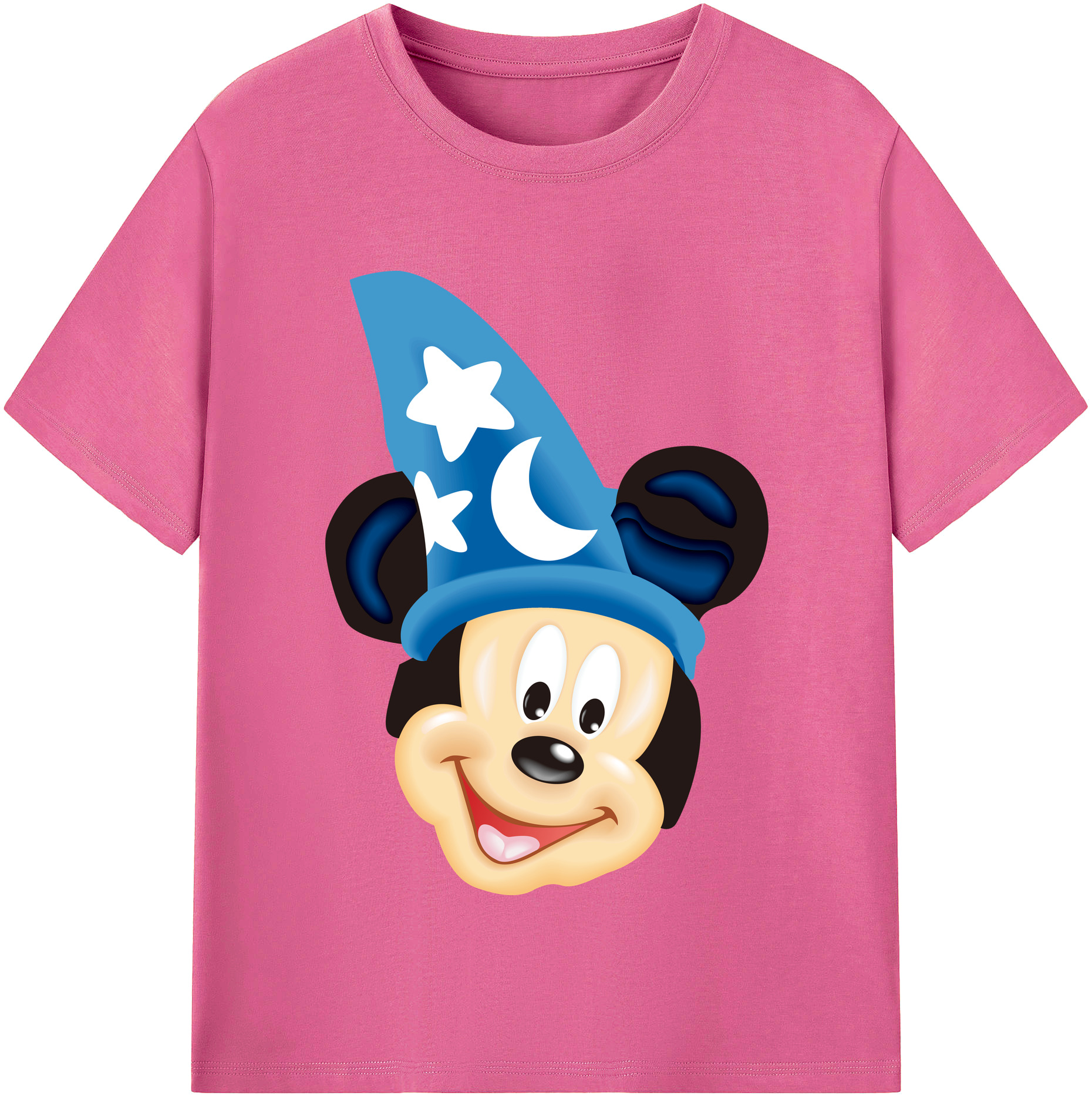 （画像用） ミッキーマウス Mickey Mouse レディースカジュアルプリントTシャツ（綿100％）