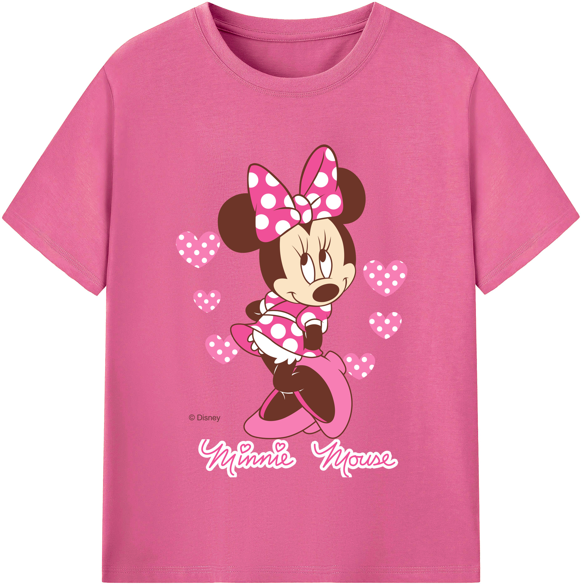 （画像用） ミッキーマウス Mickey Mouse レディースカジュアルプリントTシャツ（綿100％）