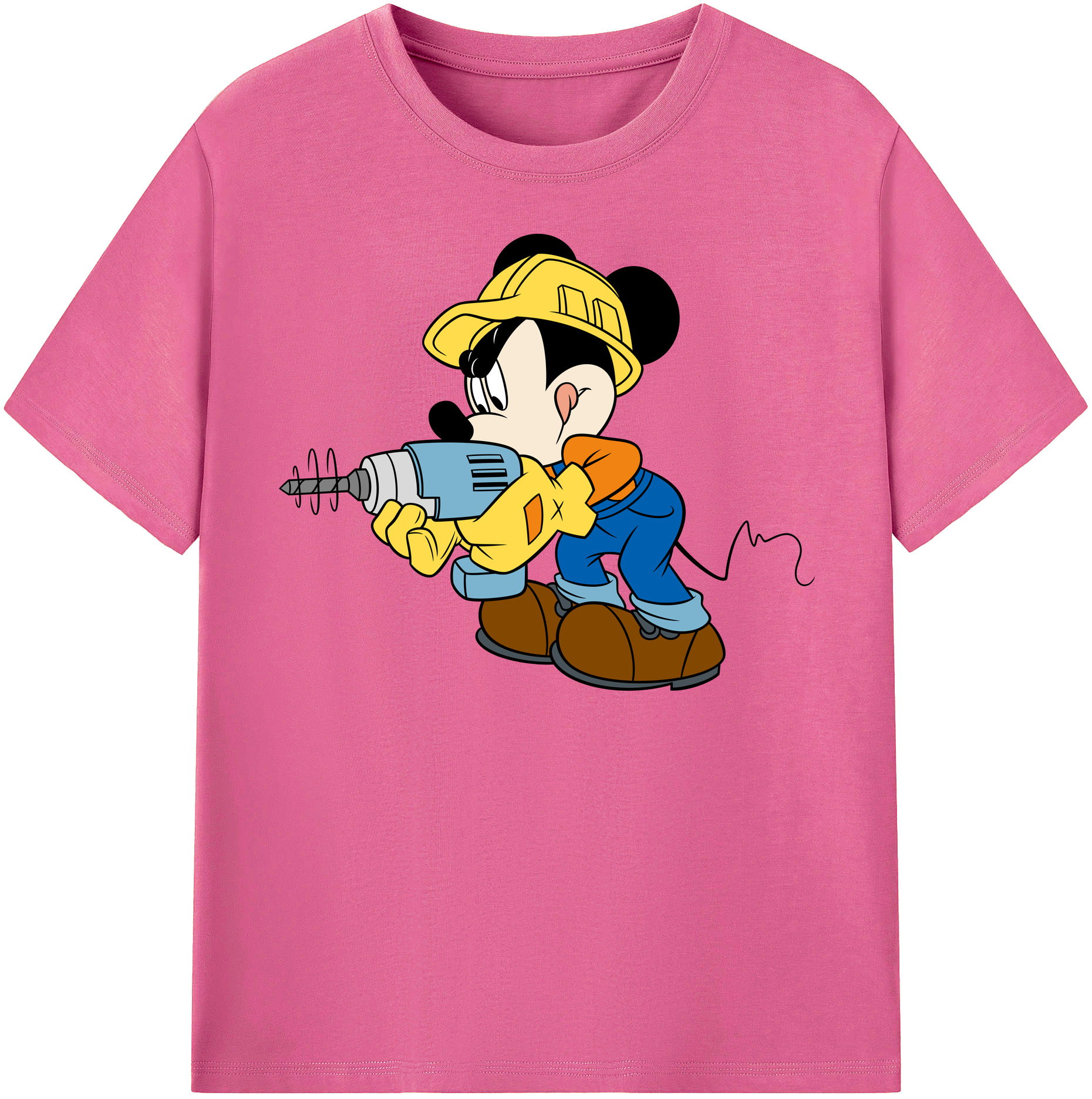 （画像用） ミッキーマウス Mickey Mouse レディースカジュアルプリントTシャツ（綿100％）