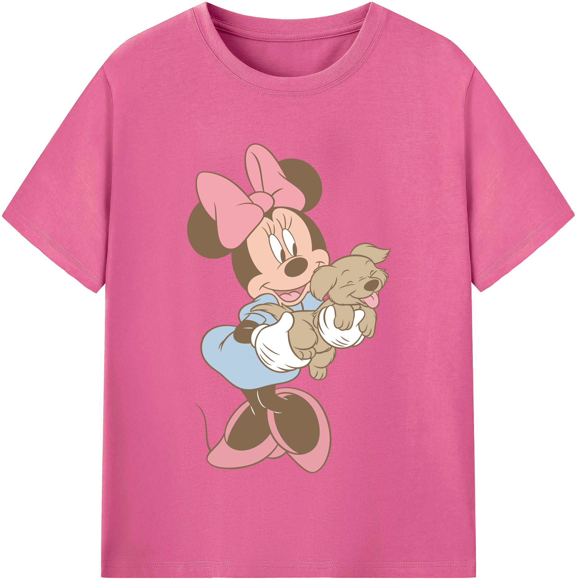 （画像用） ミッキーマウス Mickey Mouse レディースカジュアルプリントTシャツ（綿100％）