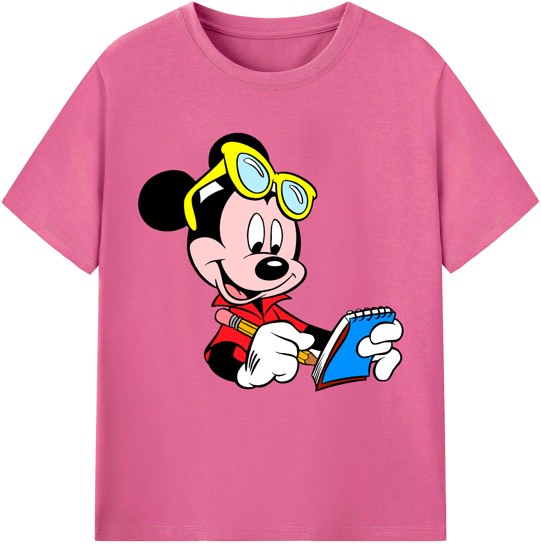 （画像用） ミッキーマウス Mickey Mouse レディースカジュアルプリントTシャツ（綿100％）