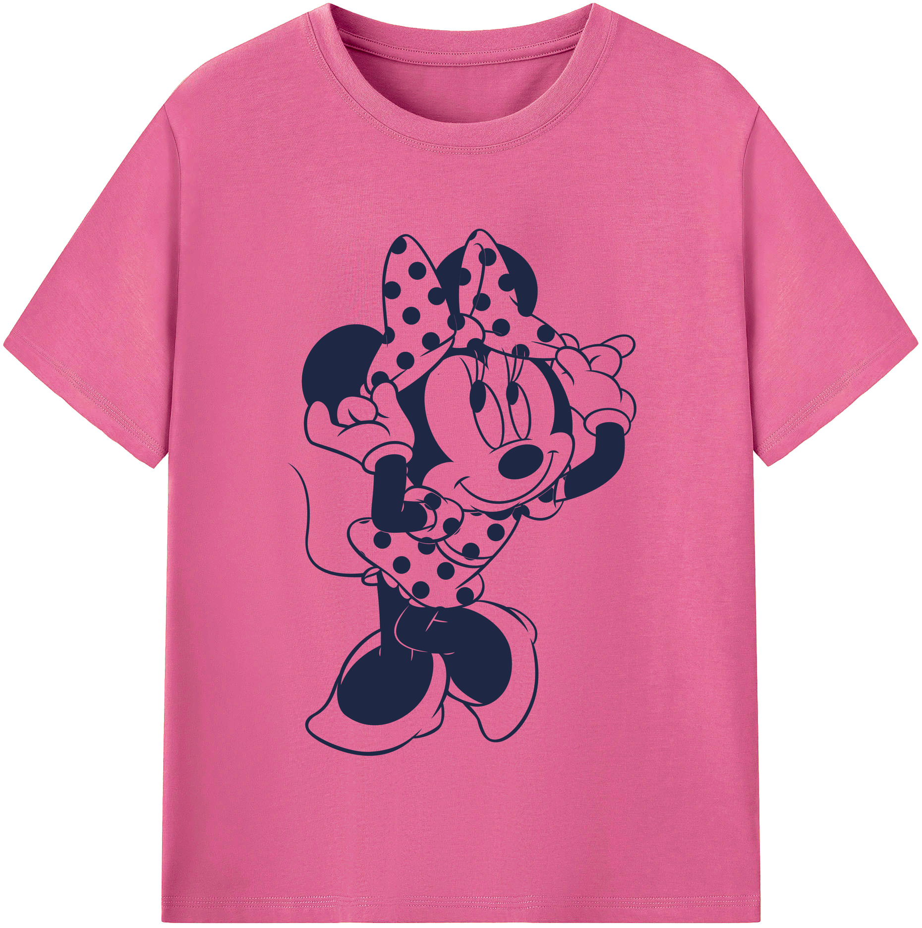 （画像用） ミッキーマウス Mickey Mouse レディースカジュアルプリントTシャツ（綿100％）