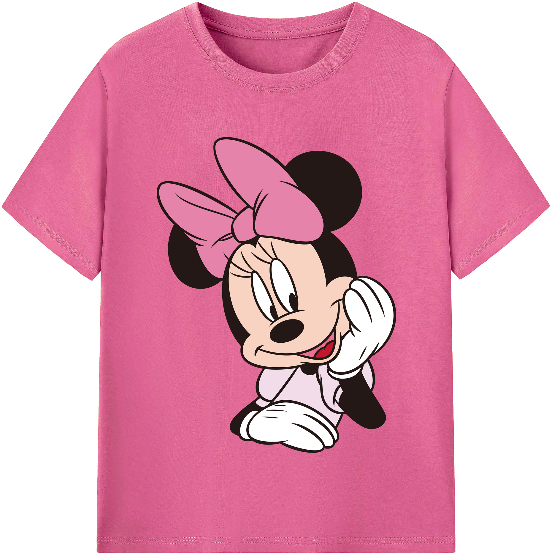 （画像用） ミッキーマウス Mickey Mouse レディースカジュアルプリントTシャツ（綿100％）