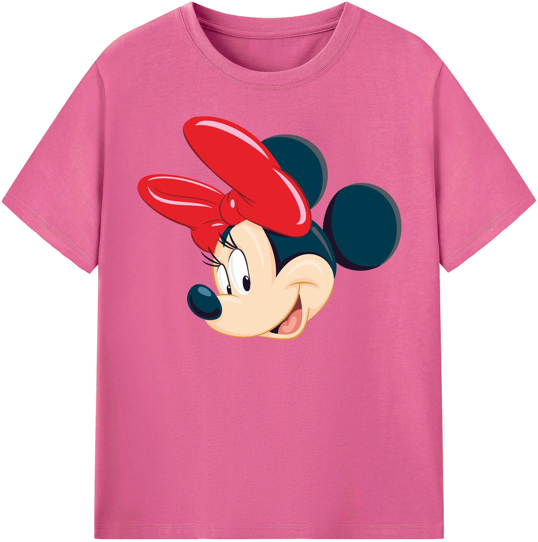 （画像用） ミッキーマウス Mickey Mouse レディースカジュアルプリントTシャツ（綿100％）