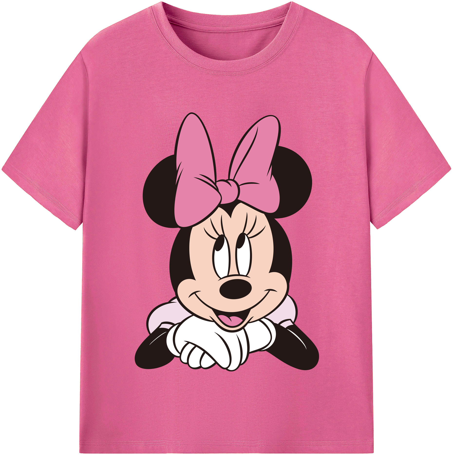（画像用） ミッキーマウス Mickey Mouse レディースカジュアルプリントTシャツ（綿100％）