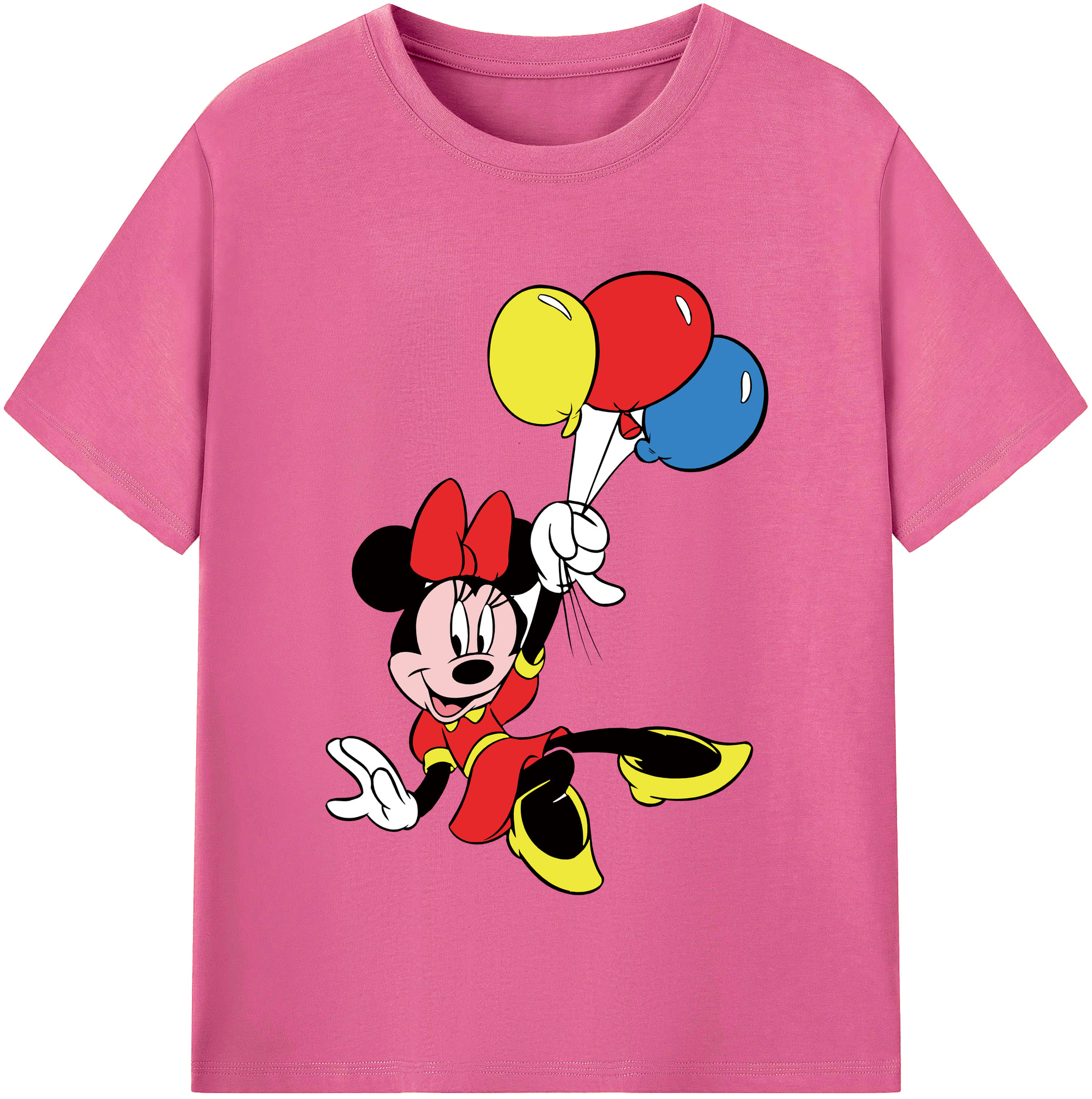 （画像用） ミッキーマウス Mickey Mouse レディースカジュアルプリントTシャツ（綿100％）