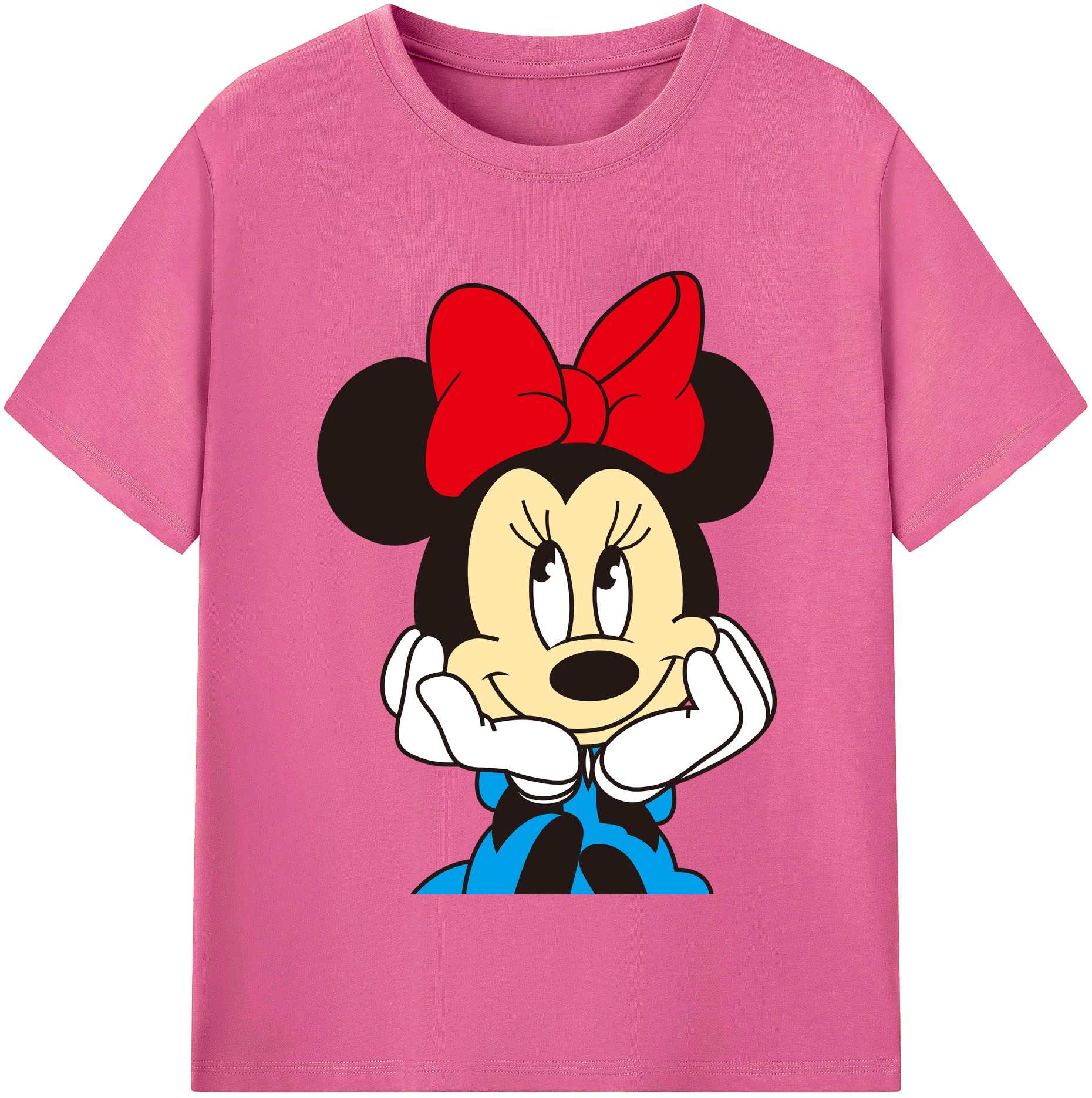 （画像用） ミッキーマウス Mickey Mouse レディースカジュアルプリントTシャツ（綿100％）