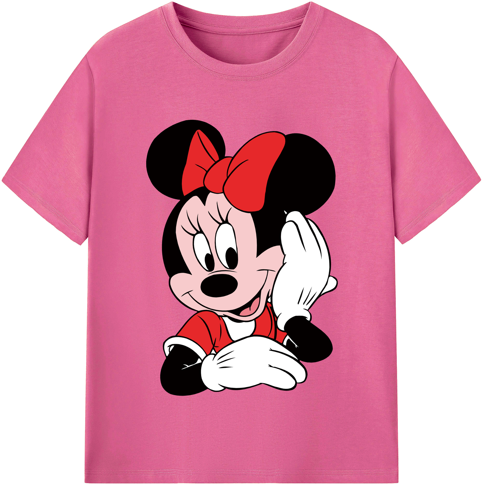 （画像用） ミッキーマウス Mickey Mouse レディースカジュアルプリントTシャツ（綿100％）