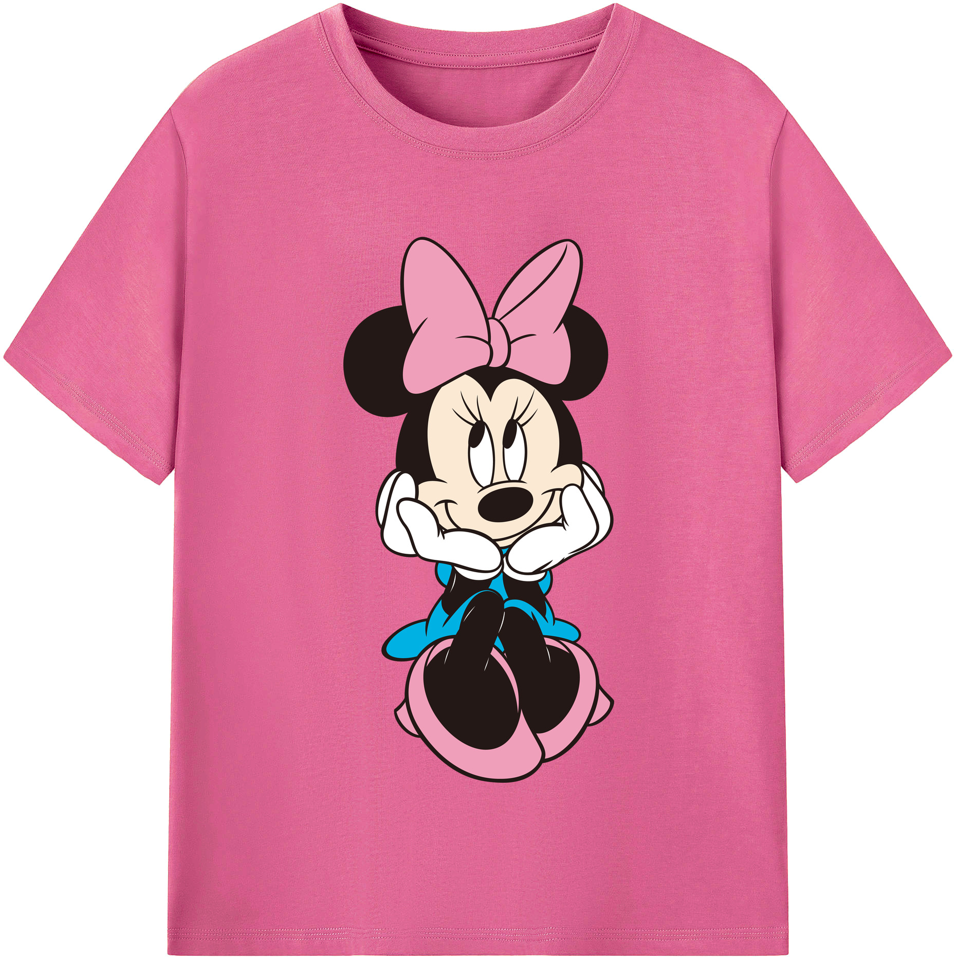 （画像用） ミッキーマウス Mickey Mouse レディースカジュアルプリントTシャツ（綿100％）