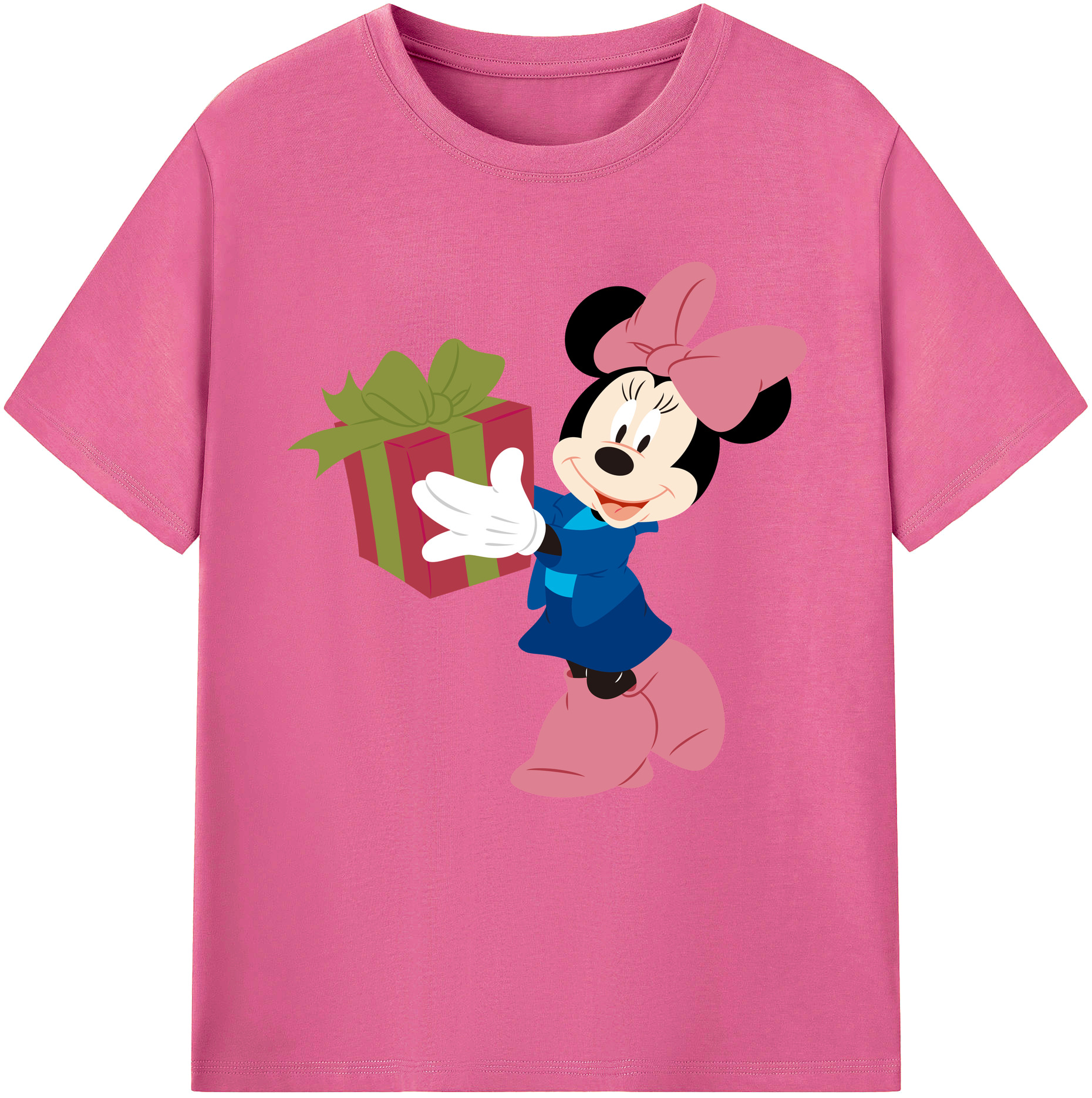 （画像用） ミッキーマウス Mickey Mouse レディースカジュアルプリントTシャツ（綿100％）