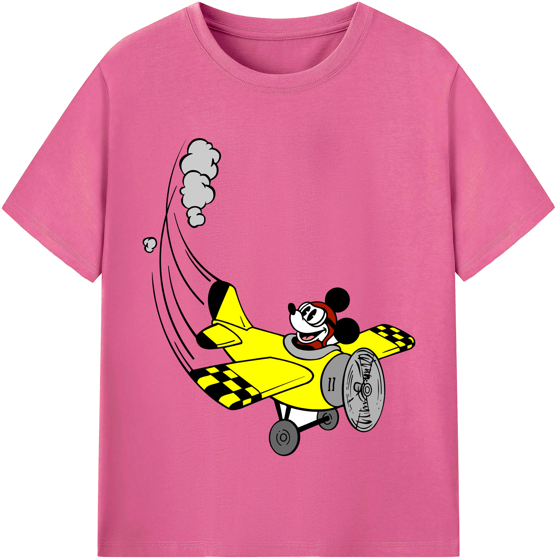 （画像用） ミッキーマウス Mickey Mouse レディースカジュアルプリントTシャツ（綿100％）