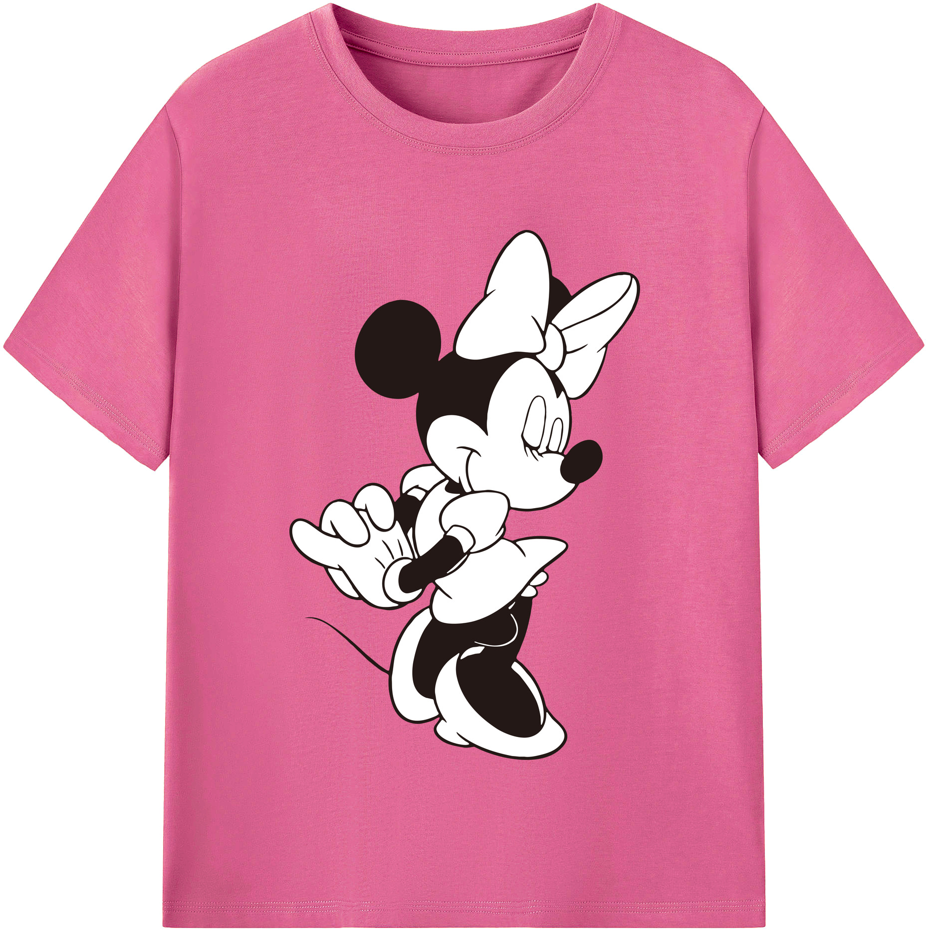 （画像用） ミッキーマウス Mickey Mouse レディースカジュアルプリントTシャツ（綿100％）