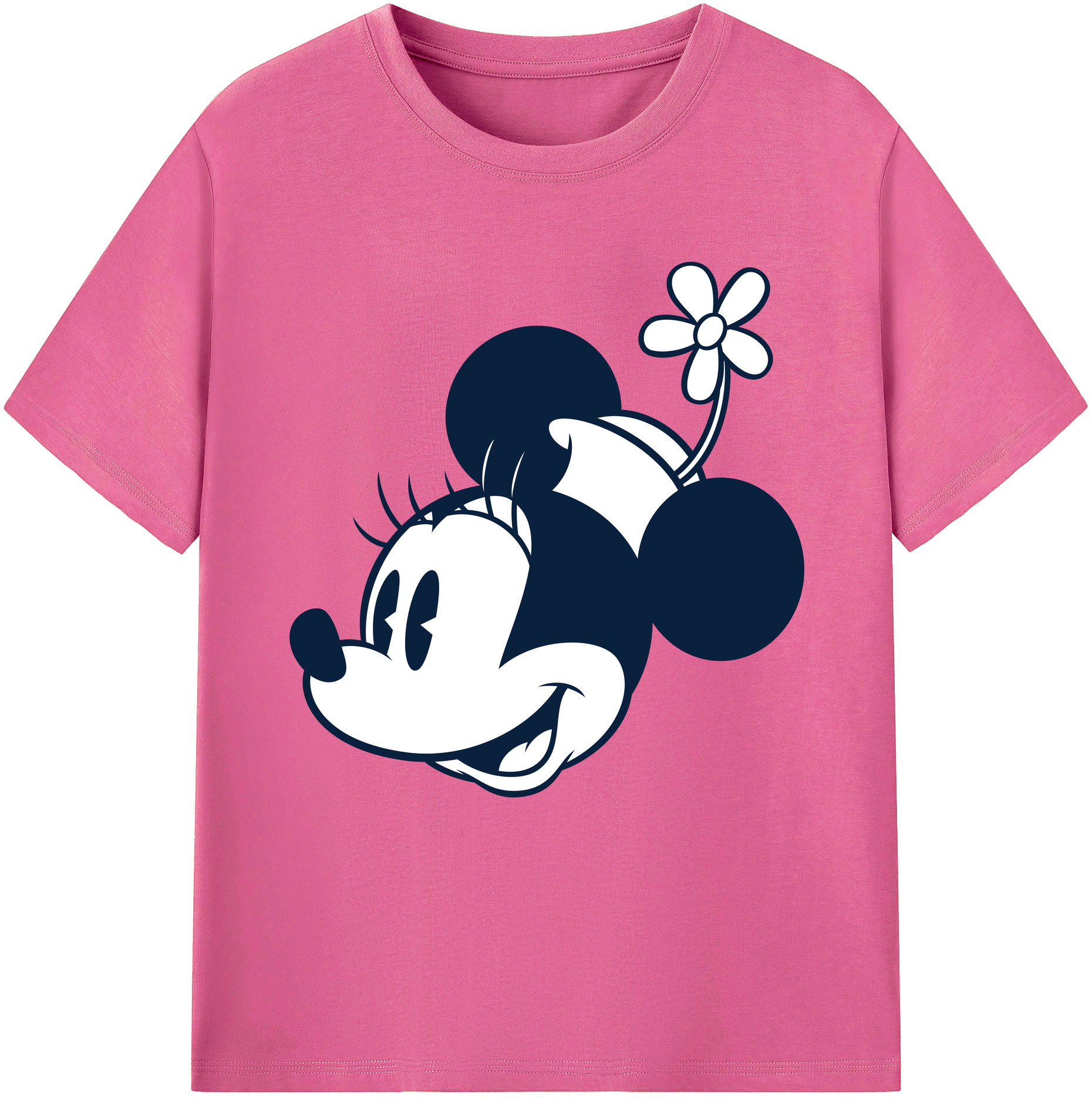 （画像用） ミッキーマウス Mickey Mouse レディースカジュアルプリントTシャツ（綿100％）