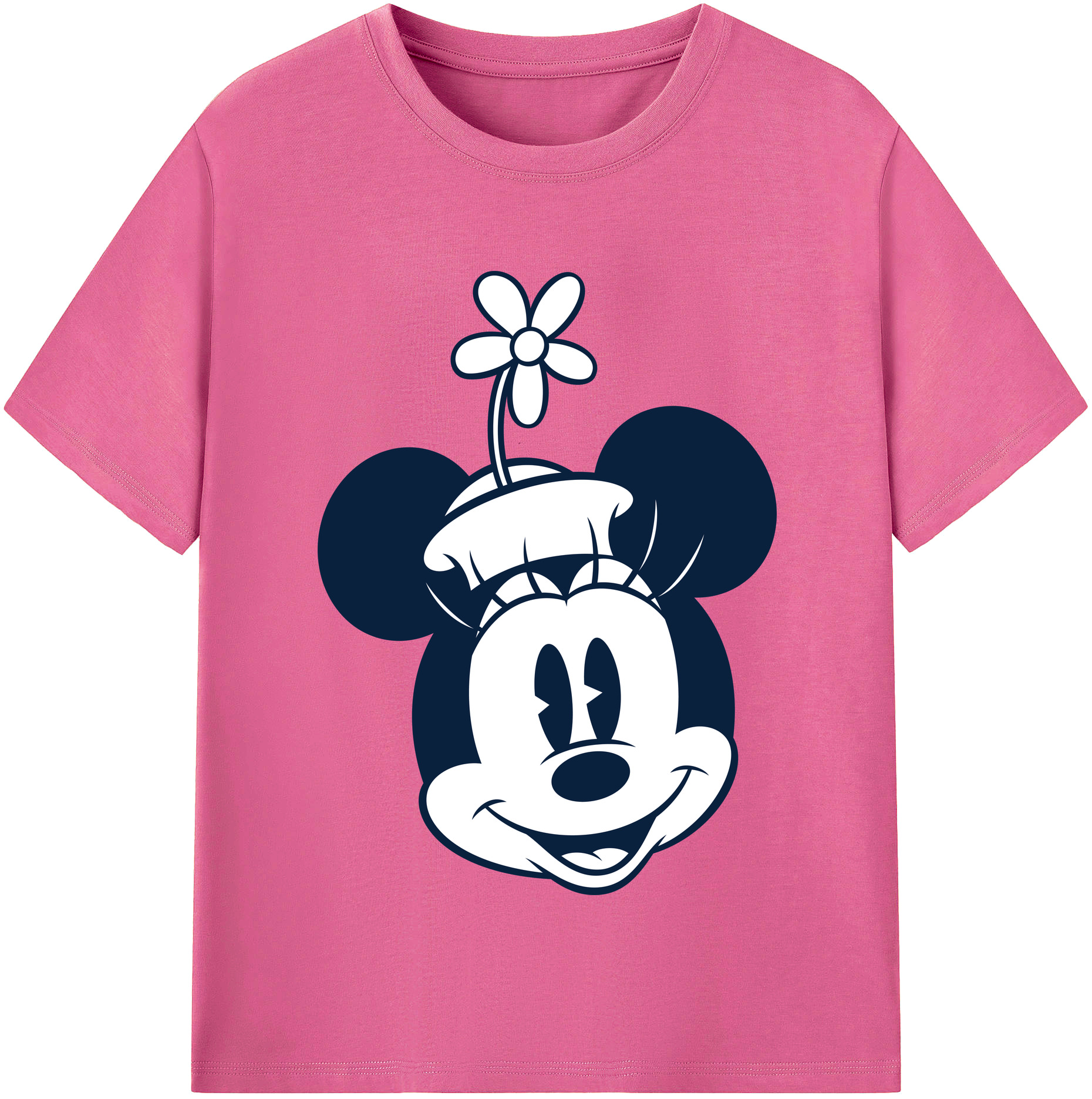 （画像用） ミッキーマウス Mickey Mouse レディースカジュアルプリントTシャツ（綿100％）