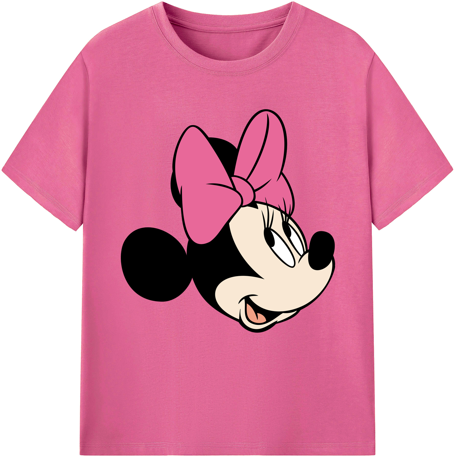 （画像用） ミッキーマウス Mickey Mouse レディースカジュアルプリントTシャツ（綿100％）