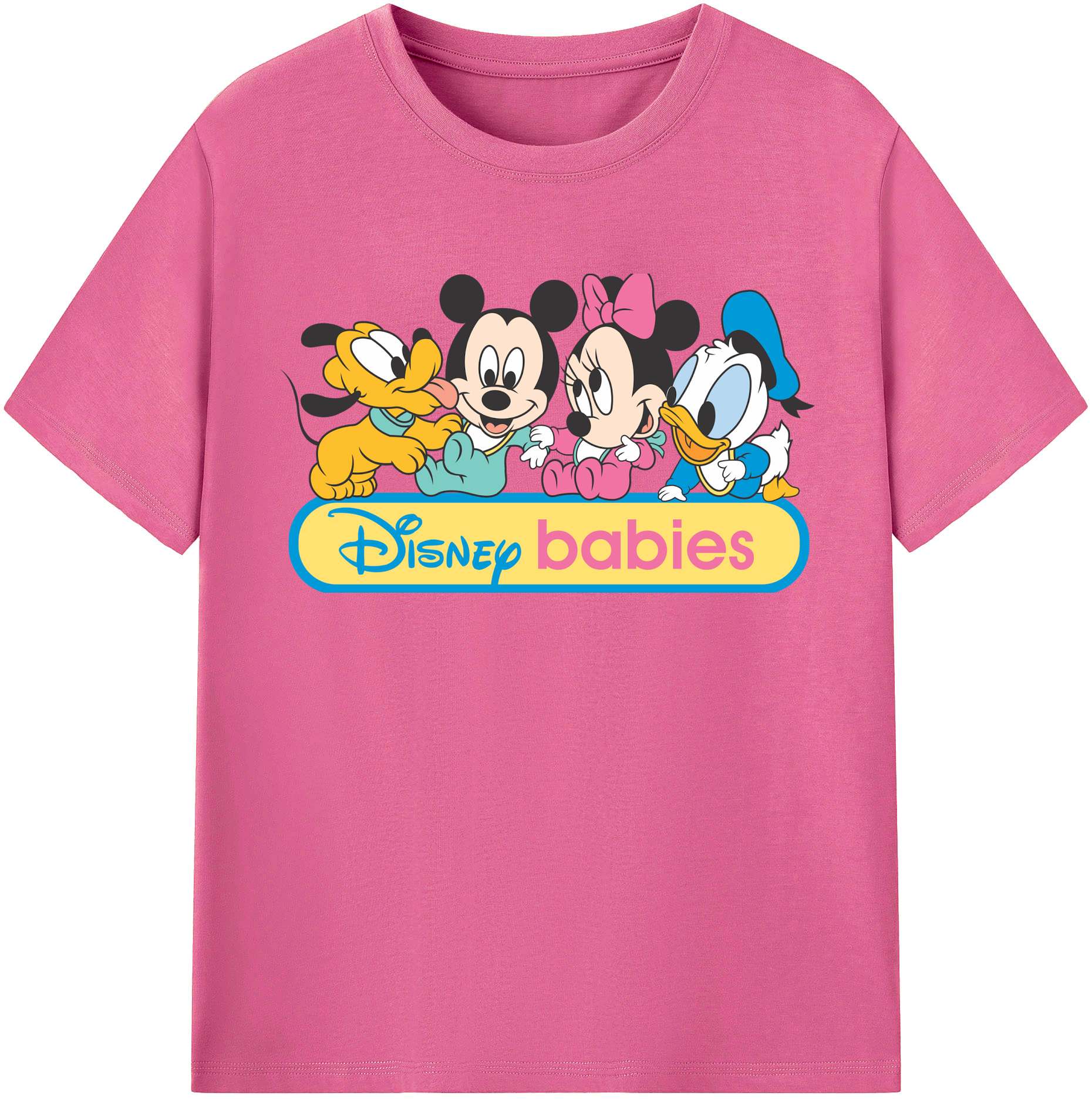 （画像用） ミッキーマウス Mickey Mouse レディースカジュアルプリントTシャツ（綿100％）