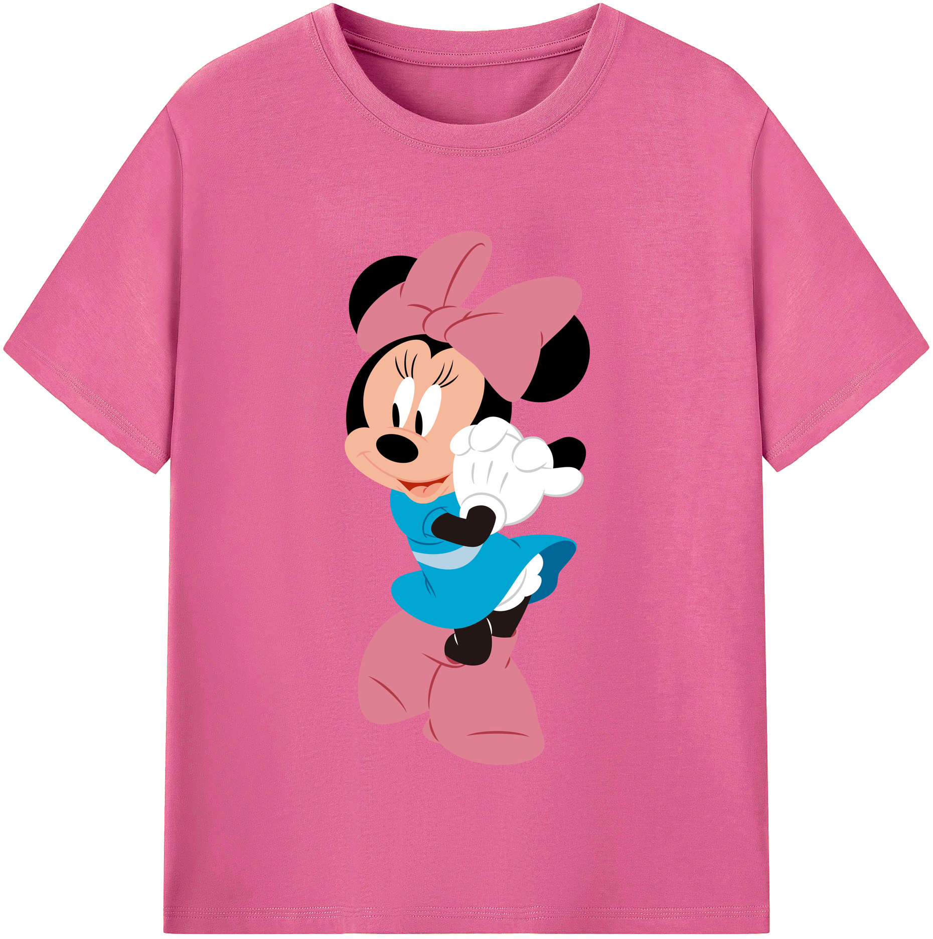 （画像用） ミッキーマウス Mickey Mouse レディースカジュアルプリントTシャツ（綿100％）