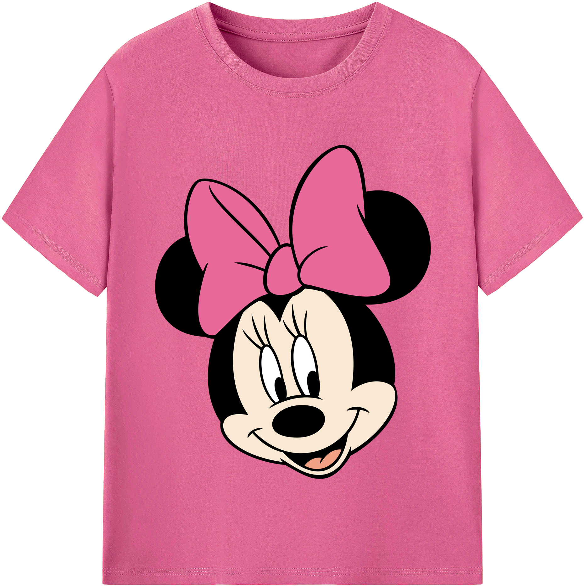 （画像用） ミッキーマウス Mickey Mouse レディースカジュアルプリントTシャツ（綿100％）