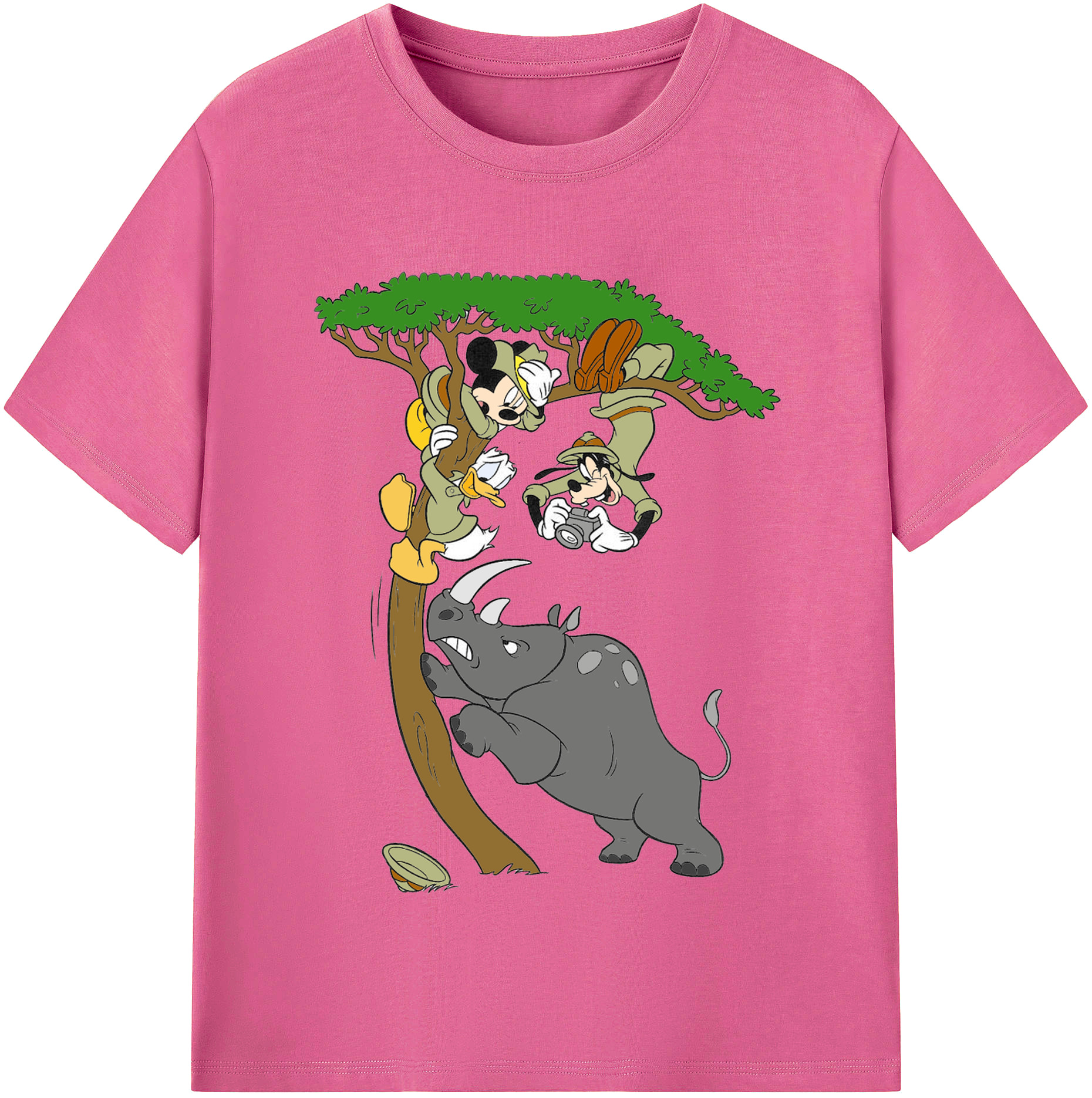 （画像用） ミッキーマウス Mickey Mouse レディースカジュアルプリントTシャツ（綿100％）