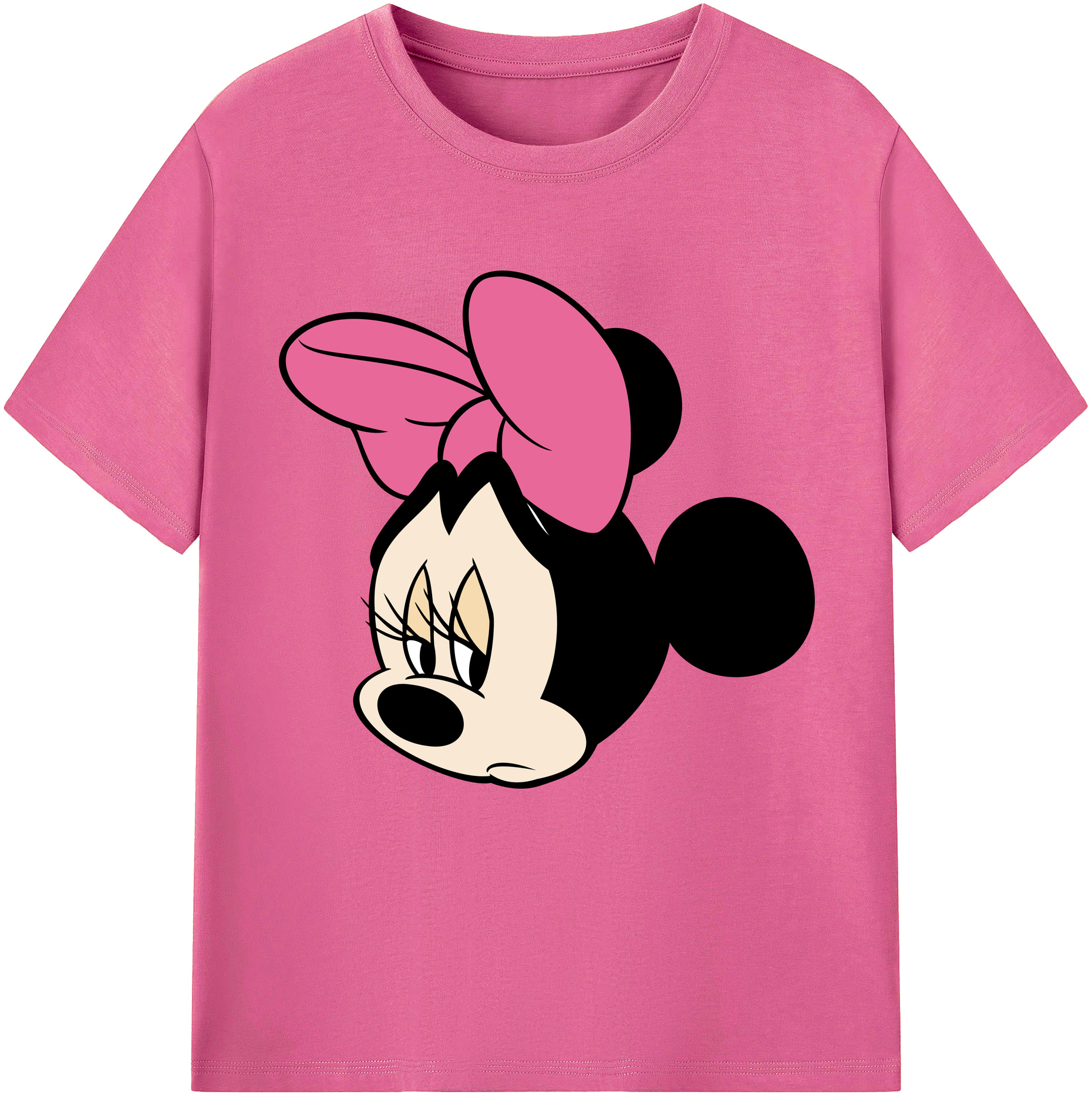 （画像用） ミッキーマウス Mickey Mouse レディースカジュアルプリントTシャツ（綿100％）