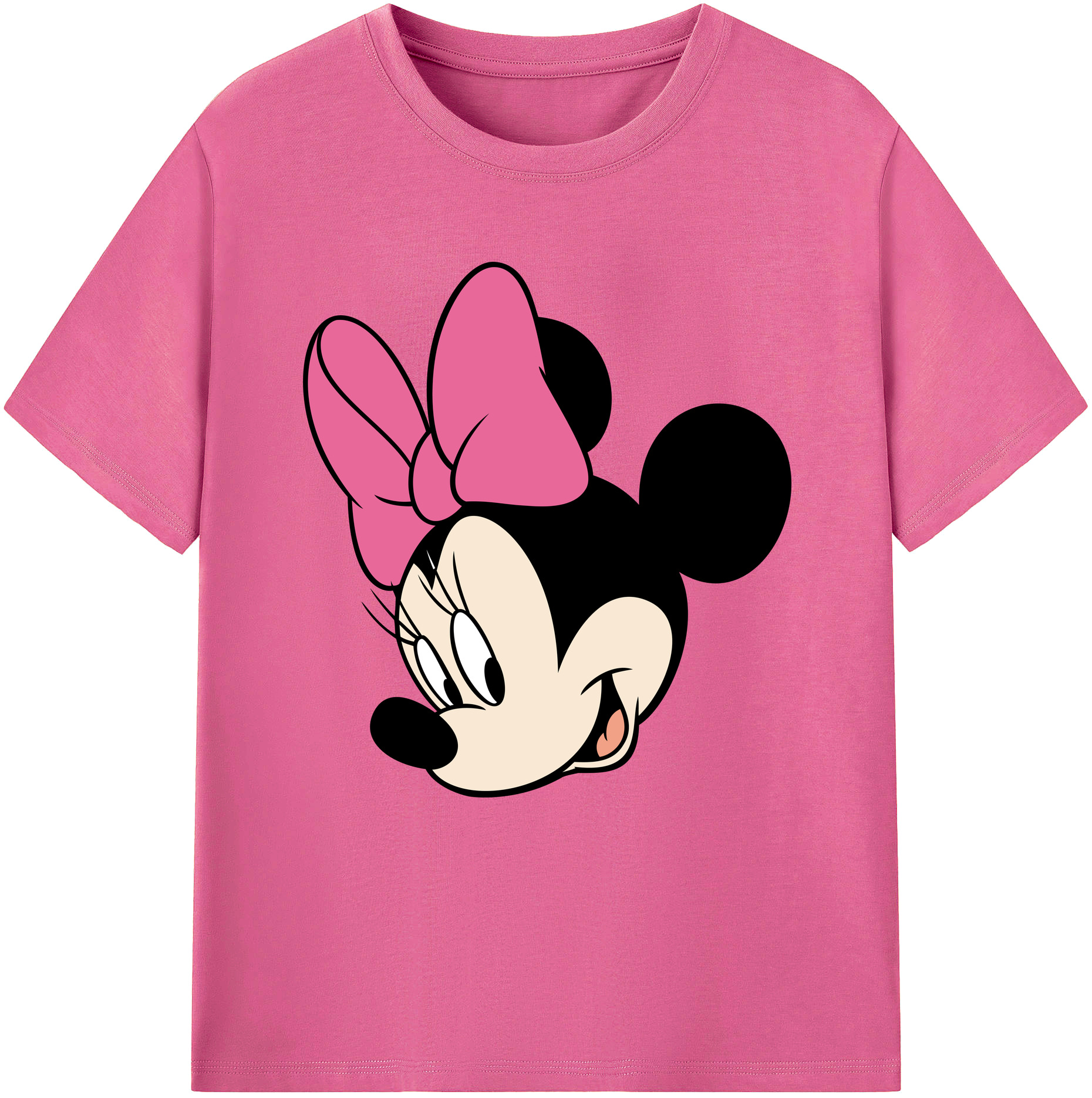 （画像用） ミッキーマウス Mickey Mouse レディースカジュアルプリントTシャツ（綿100％）