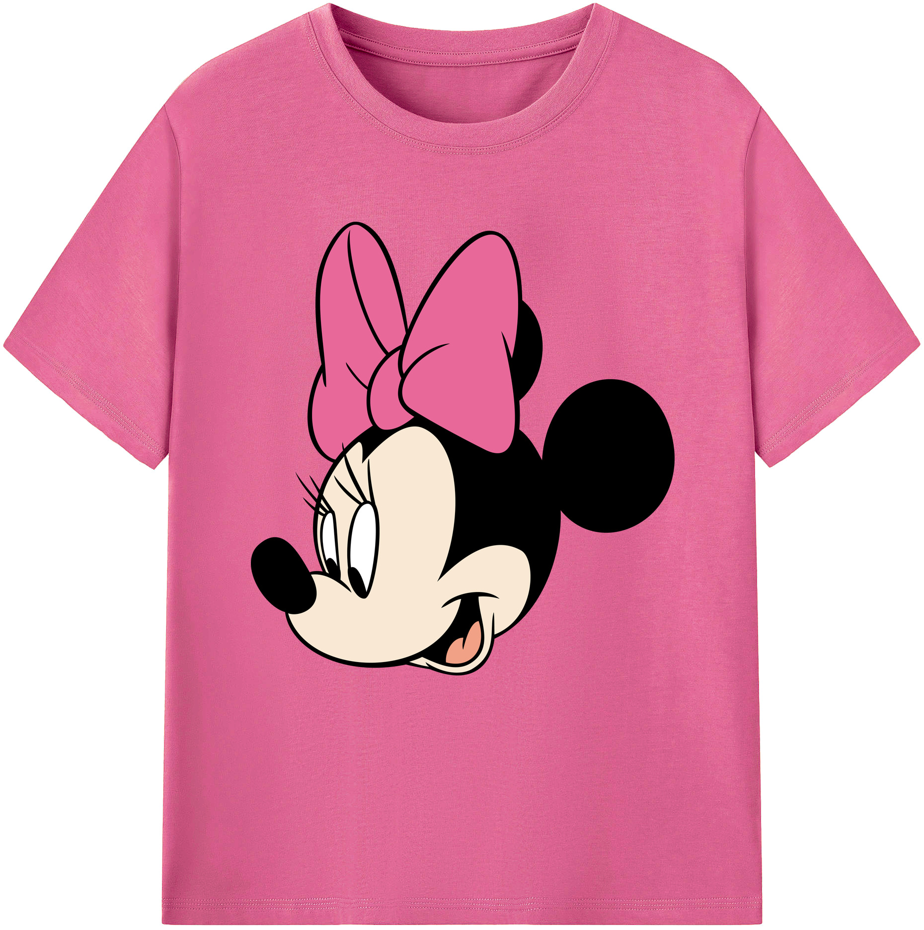 （画像用） ミッキーマウス Mickey Mouse レディースカジュアルプリントTシャツ（綿100％）
