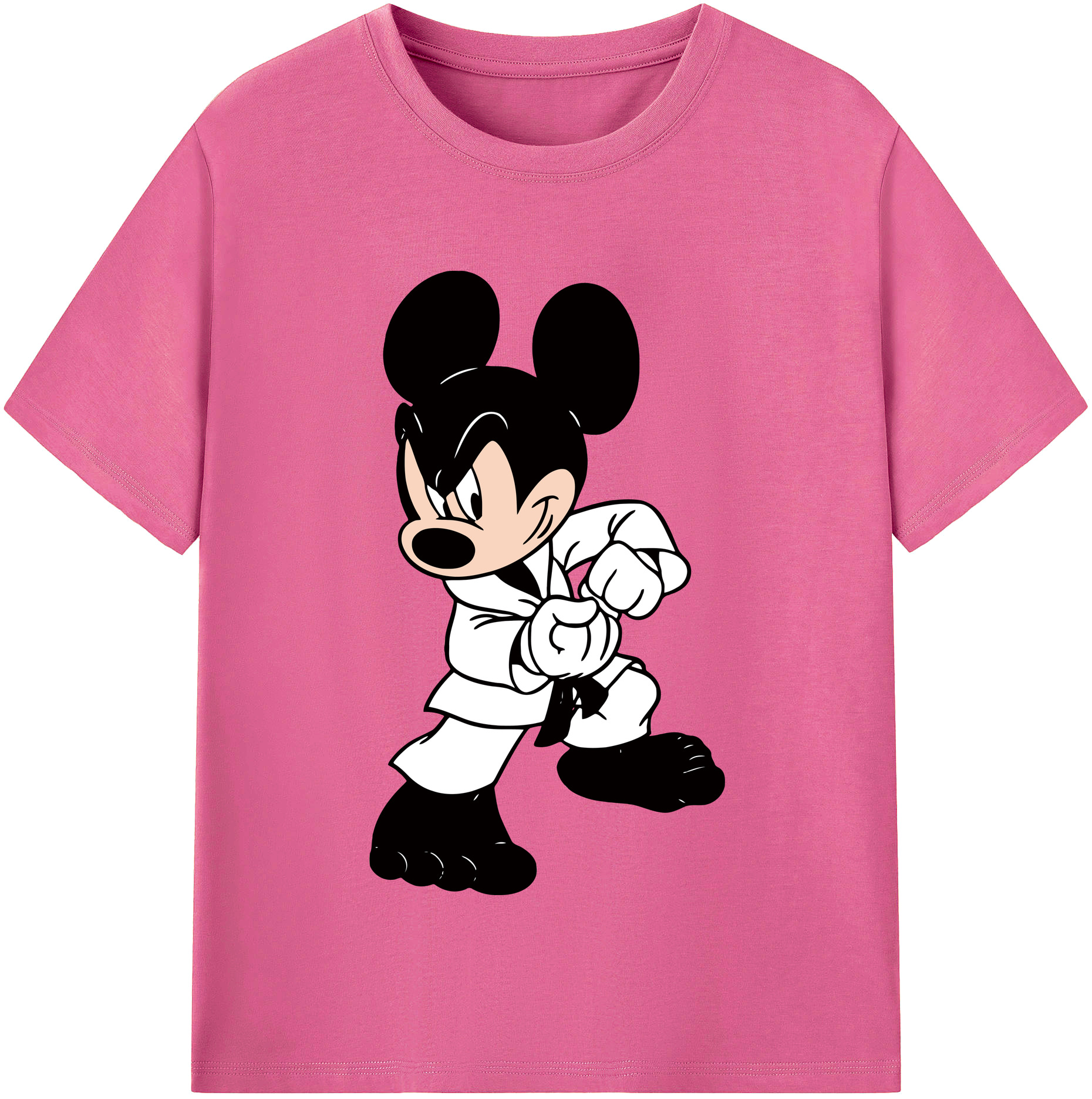 （画像用） ミッキーマウス Mickey Mouse レディースカジュアルプリントTシャツ（綿100％）