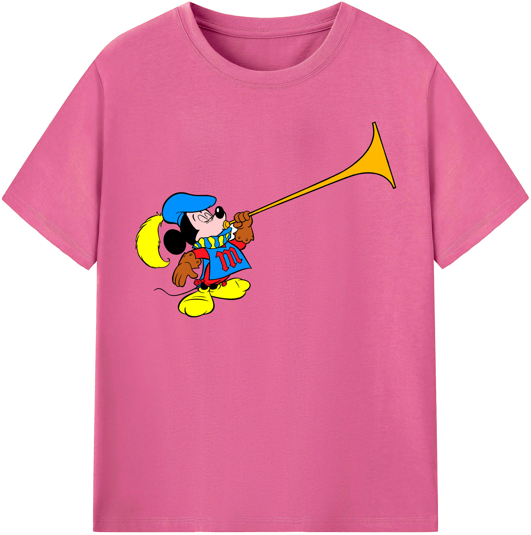 （画像用） ミッキーマウス Mickey Mouse レディースカジュアルプリントTシャツ（綿100％）