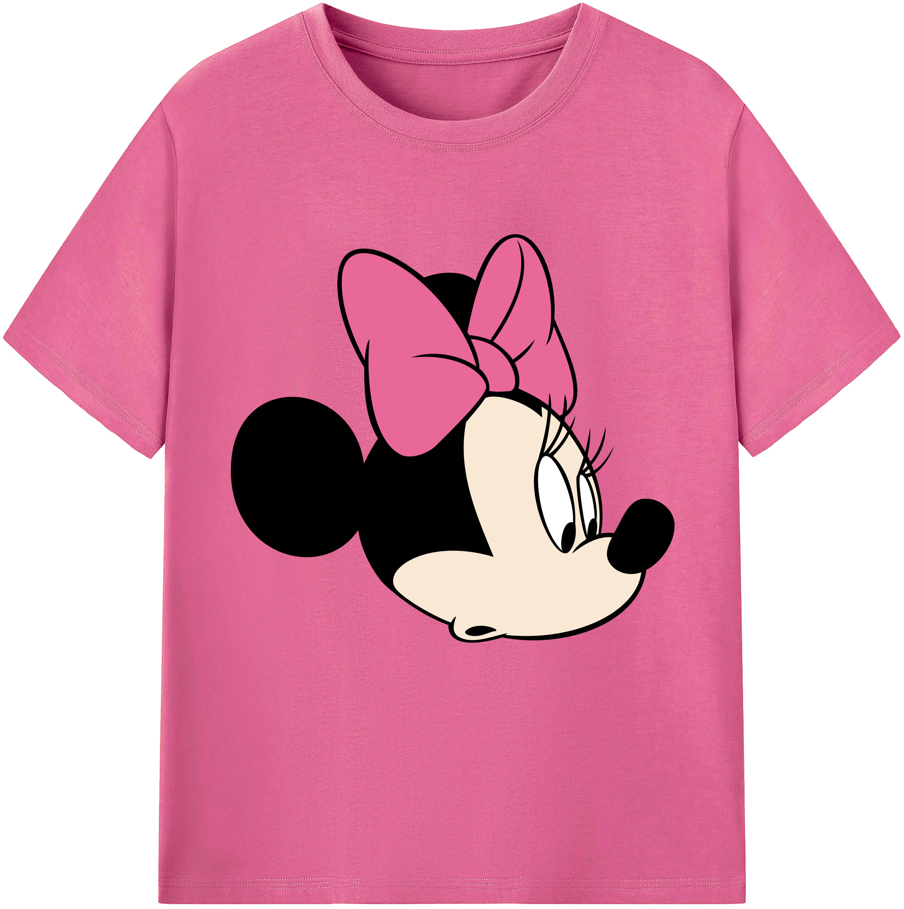 （画像用） ミッキーマウス Mickey Mouse レディースカジュアルプリントTシャツ（綿100％）