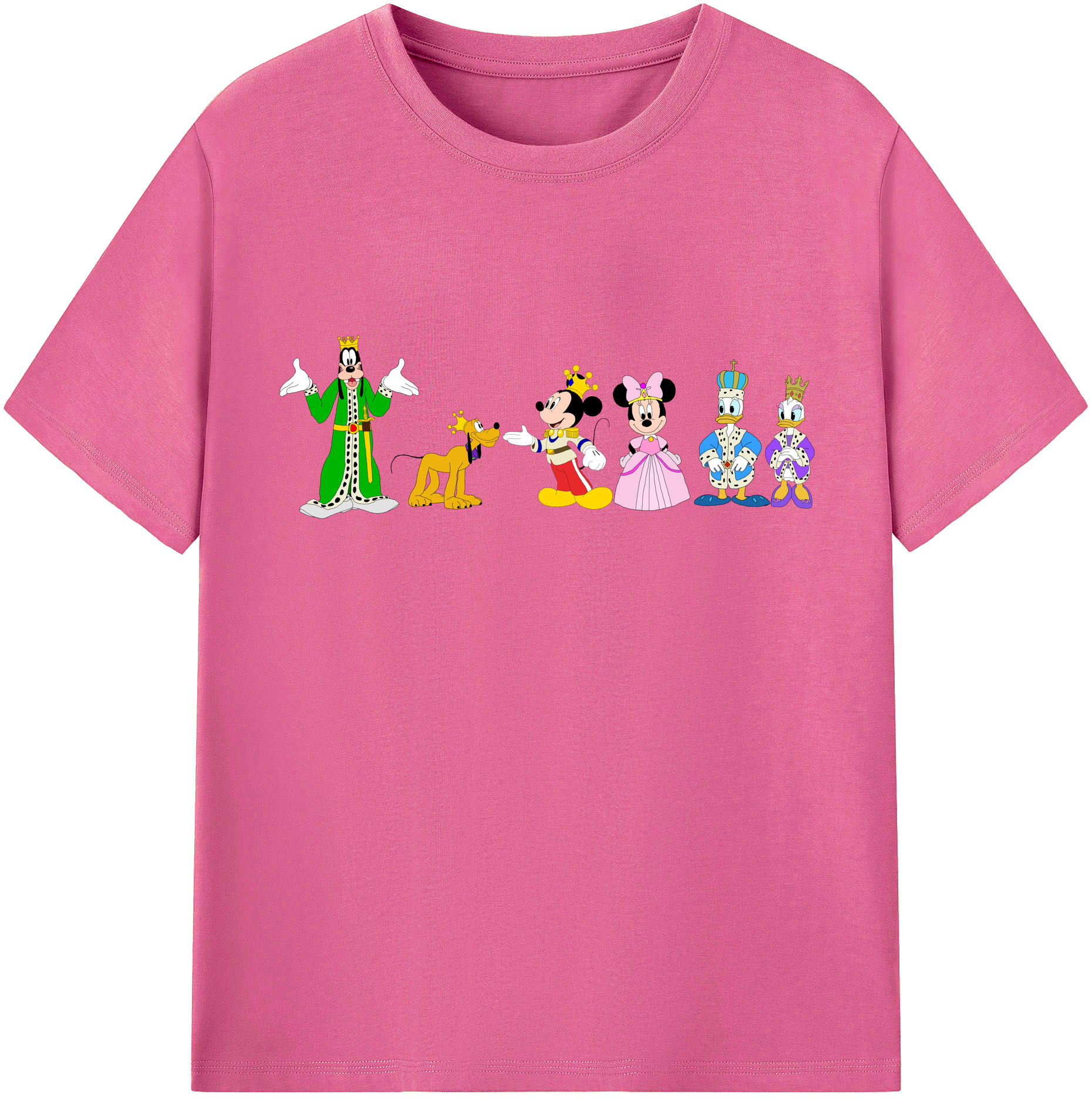 （画像用） ミッキーマウス Mickey Mouse レディースカジュアルプリントTシャツ（綿100％）