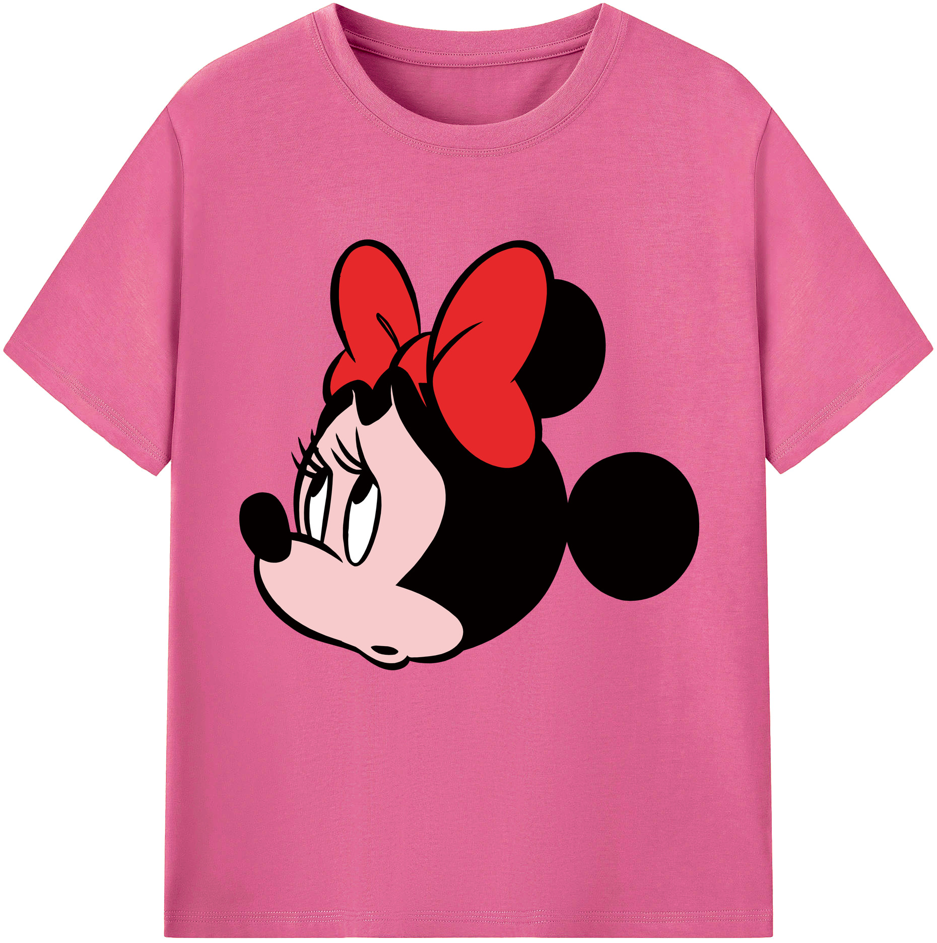 （画像用） ミッキーマウス Mickey Mouse レディースカジュアルプリントTシャツ（綿100％）