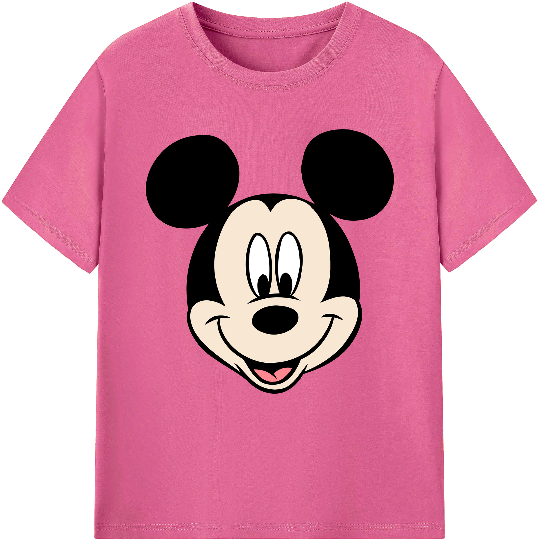 （画像用） ミッキーマウス Mickey Mouse レディースカジュアルプリントTシャツ（綿100％）