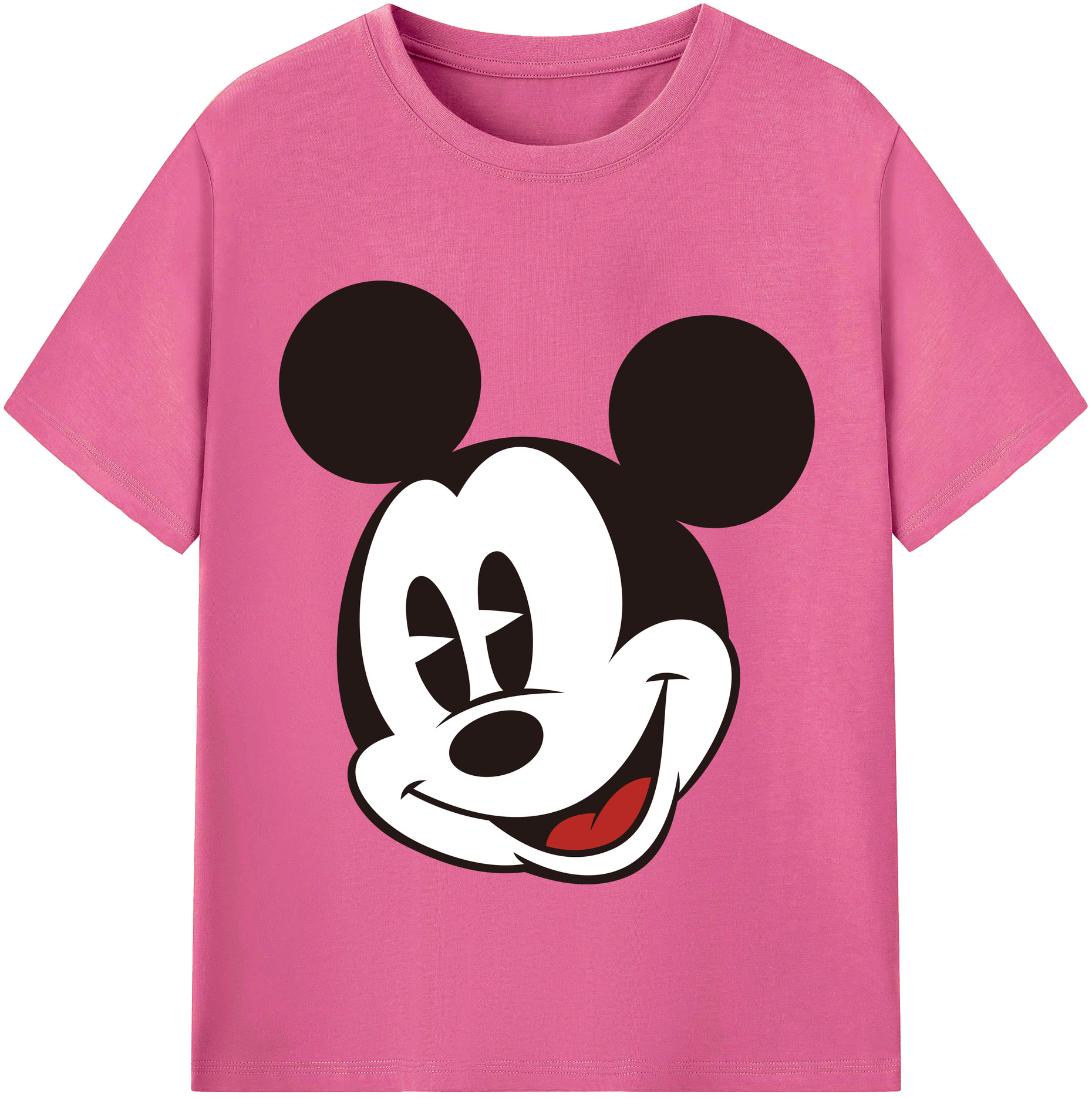 （画像用） ミッキーマウス Mickey Mouse レディースカジュアルプリントTシャツ（綿100％）