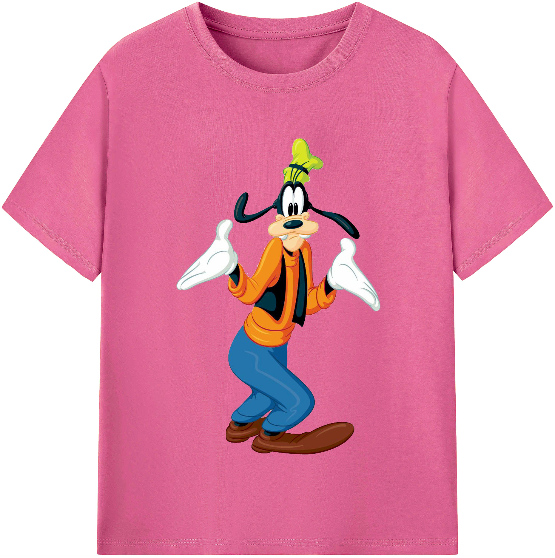 （画像用） ミッキーマウス Mickey Mouse レディースカジュアルプリントTシャツ（綿100％）