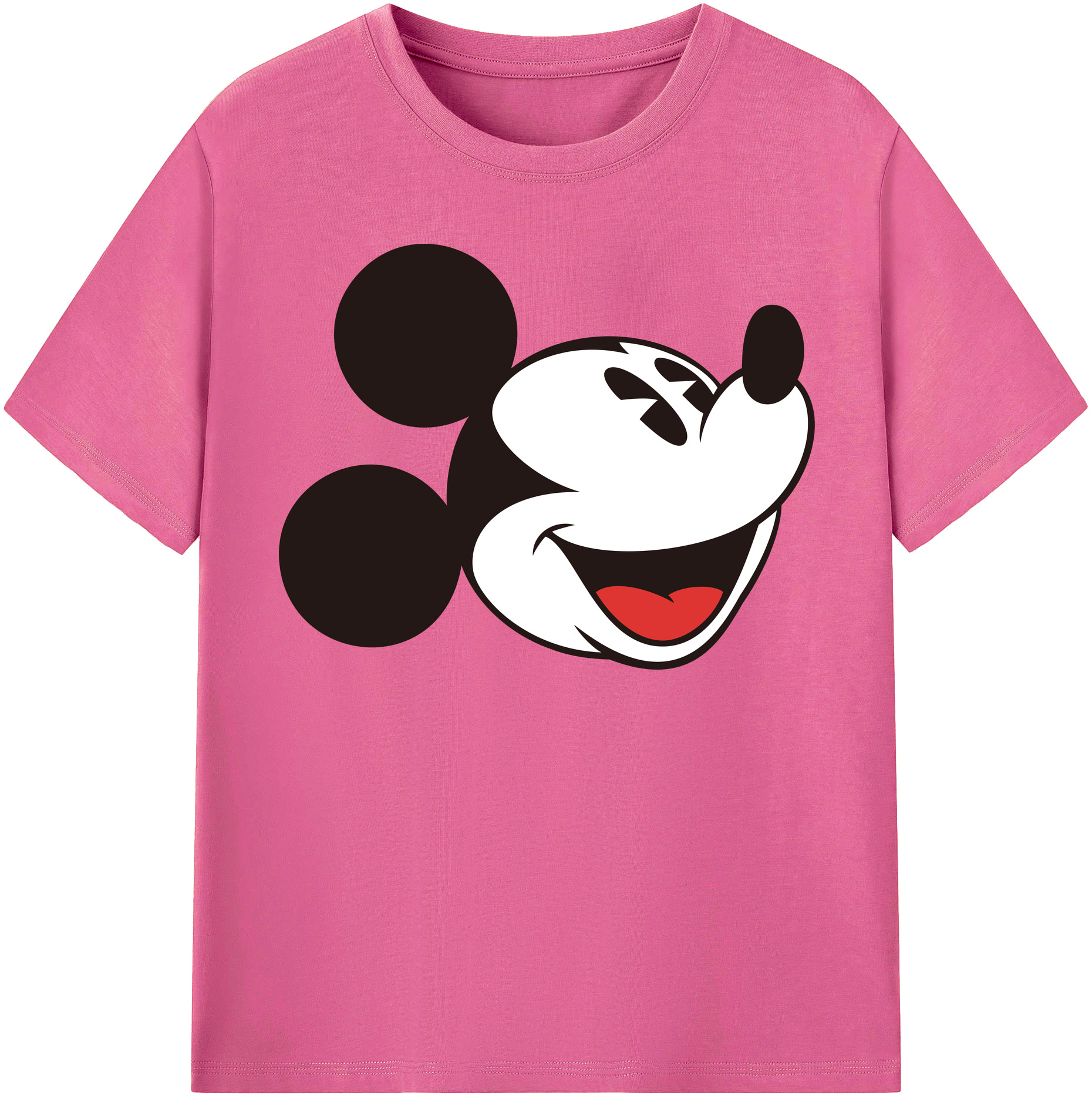 （画像用） ミッキーマウス Mickey Mouse レディースカジュアルプリントTシャツ（綿100％）
