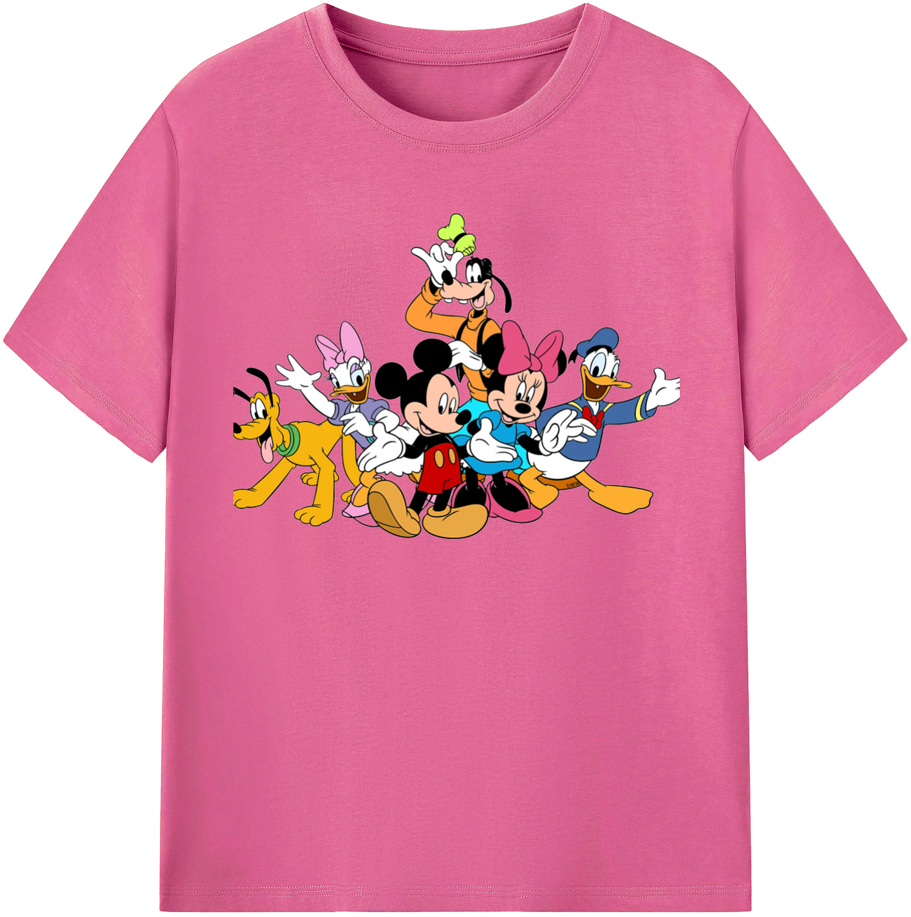 （画像用） ミッキーマウス Mickey Mouse レディースカジュアルプリントTシャツ（綿100％）