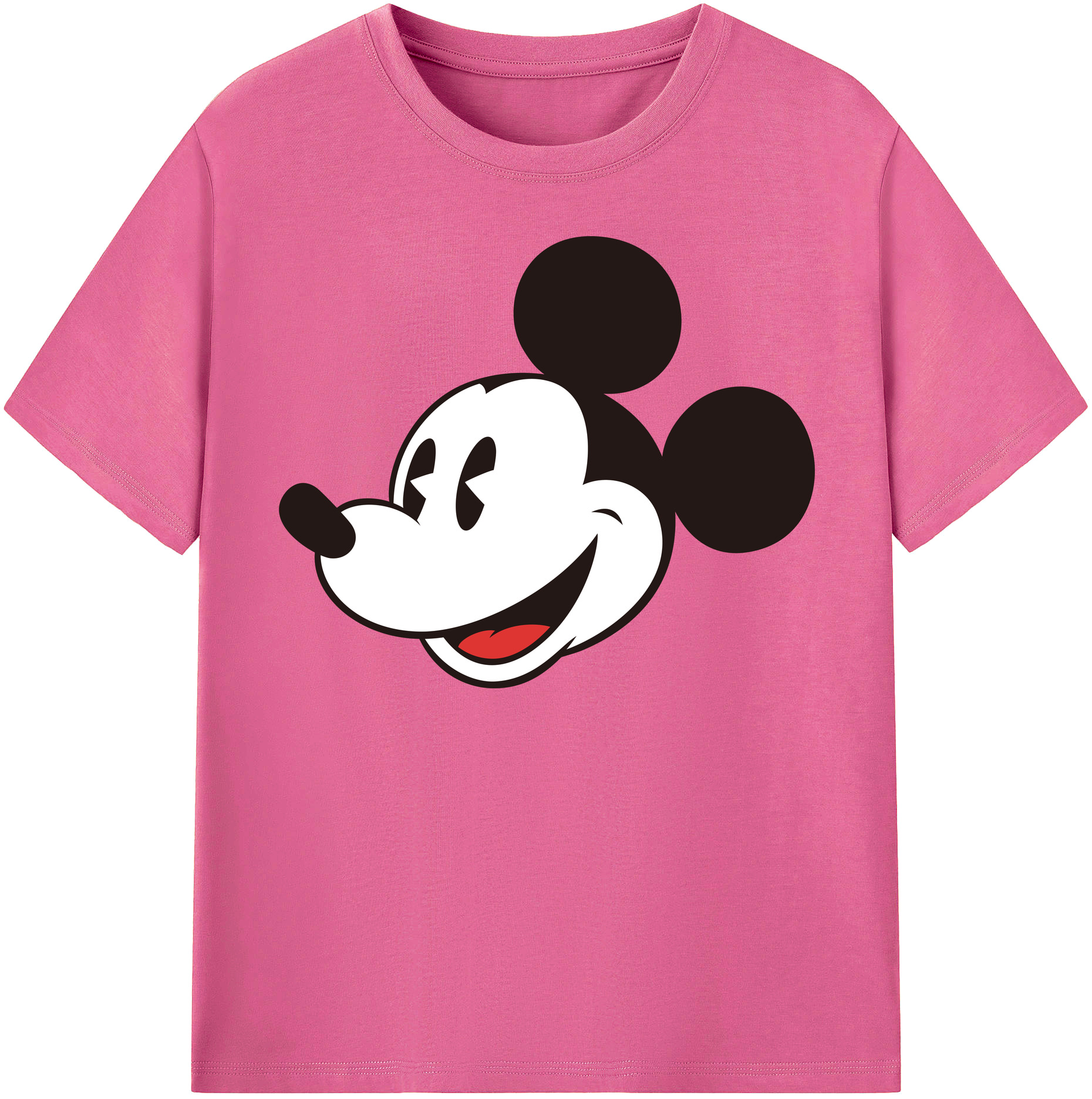 （画像用） ミッキーマウス Mickey Mouse レディースカジュアルプリントTシャツ（綿100％）