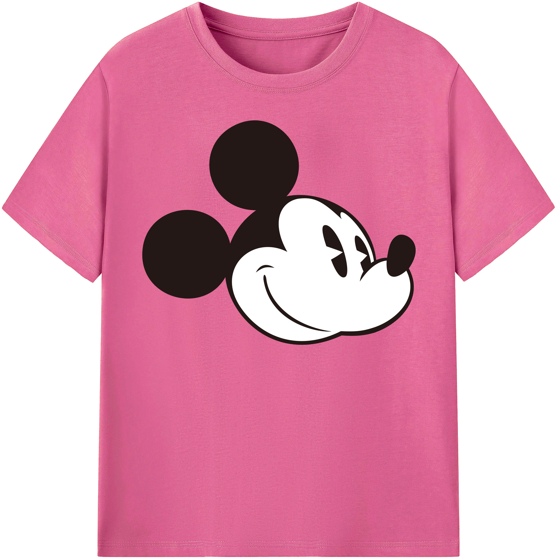 （画像用） ミッキーマウス Mickey Mouse レディースカジュアルプリントTシャツ（綿100％）