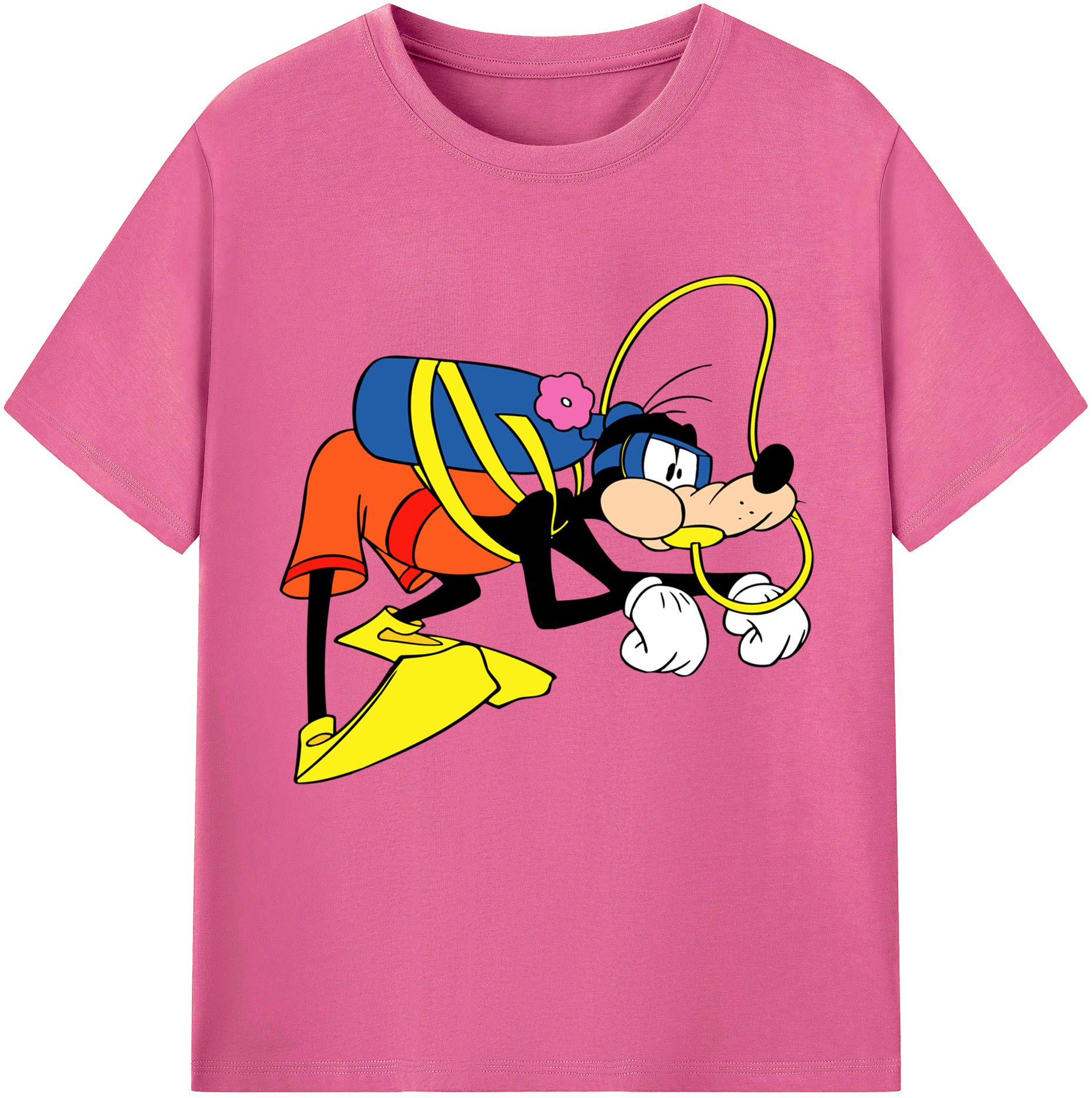 （画像用） ミッキーマウス Mickey Mouse レディースカジュアルプリントTシャツ（綿100％）