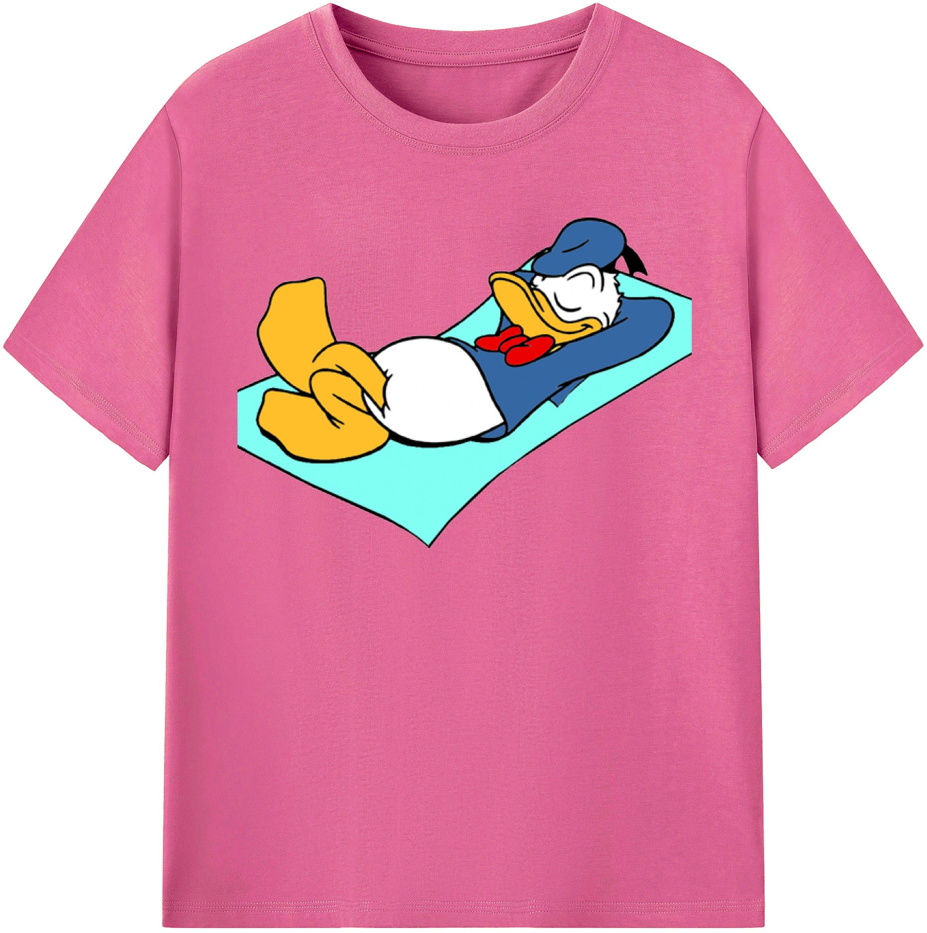 （画像用） ミッキーマウス Mickey Mouse レディースカジュアルプリントTシャツ（綿100％）
